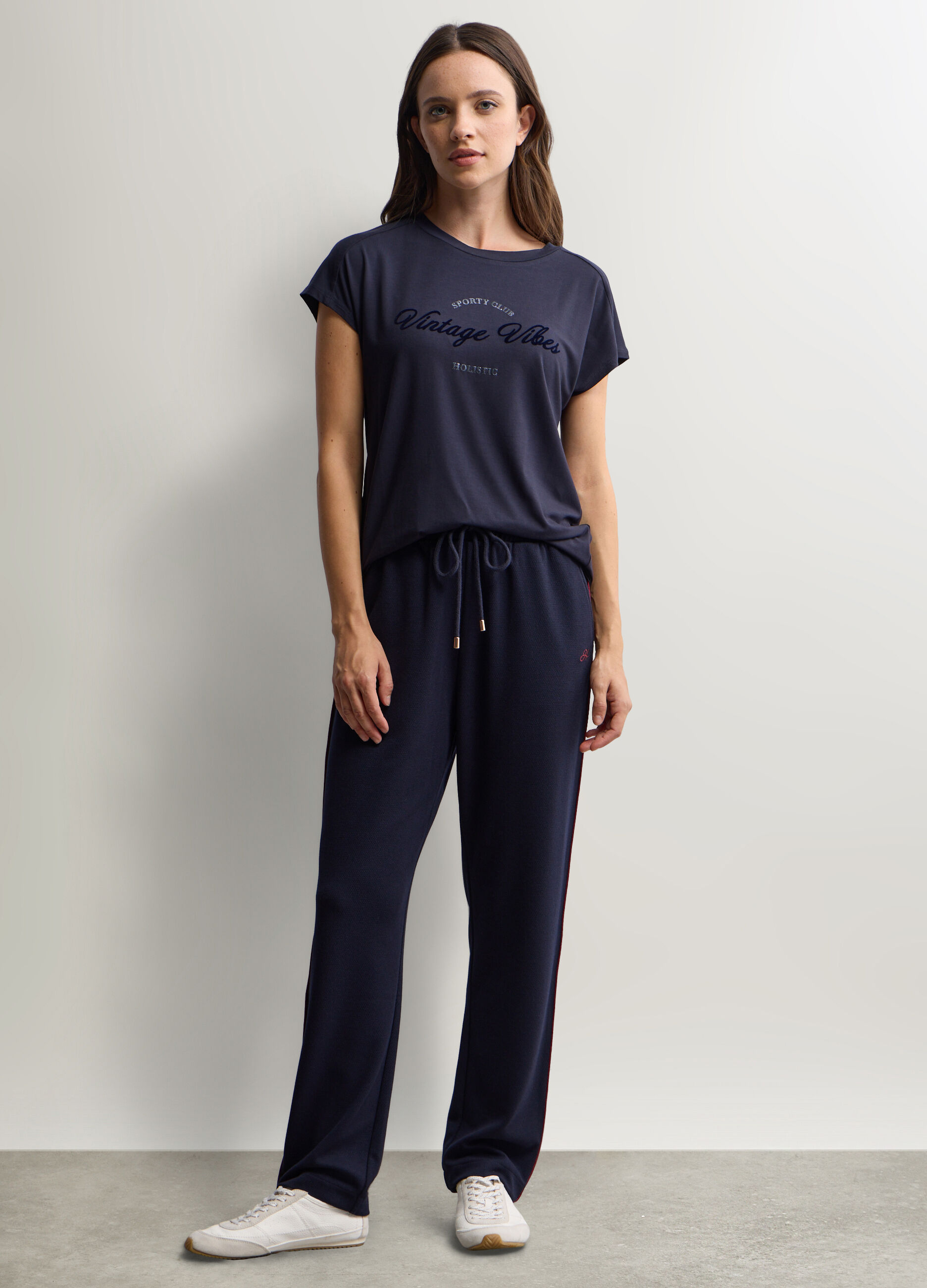 Jogger Piquet Fit Regular misto viscosa stretch donna_0