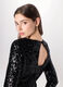 Vestito lungo con paillettes donna_2