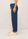 Pantaloni wide leg in denim di misto cotone donna_2