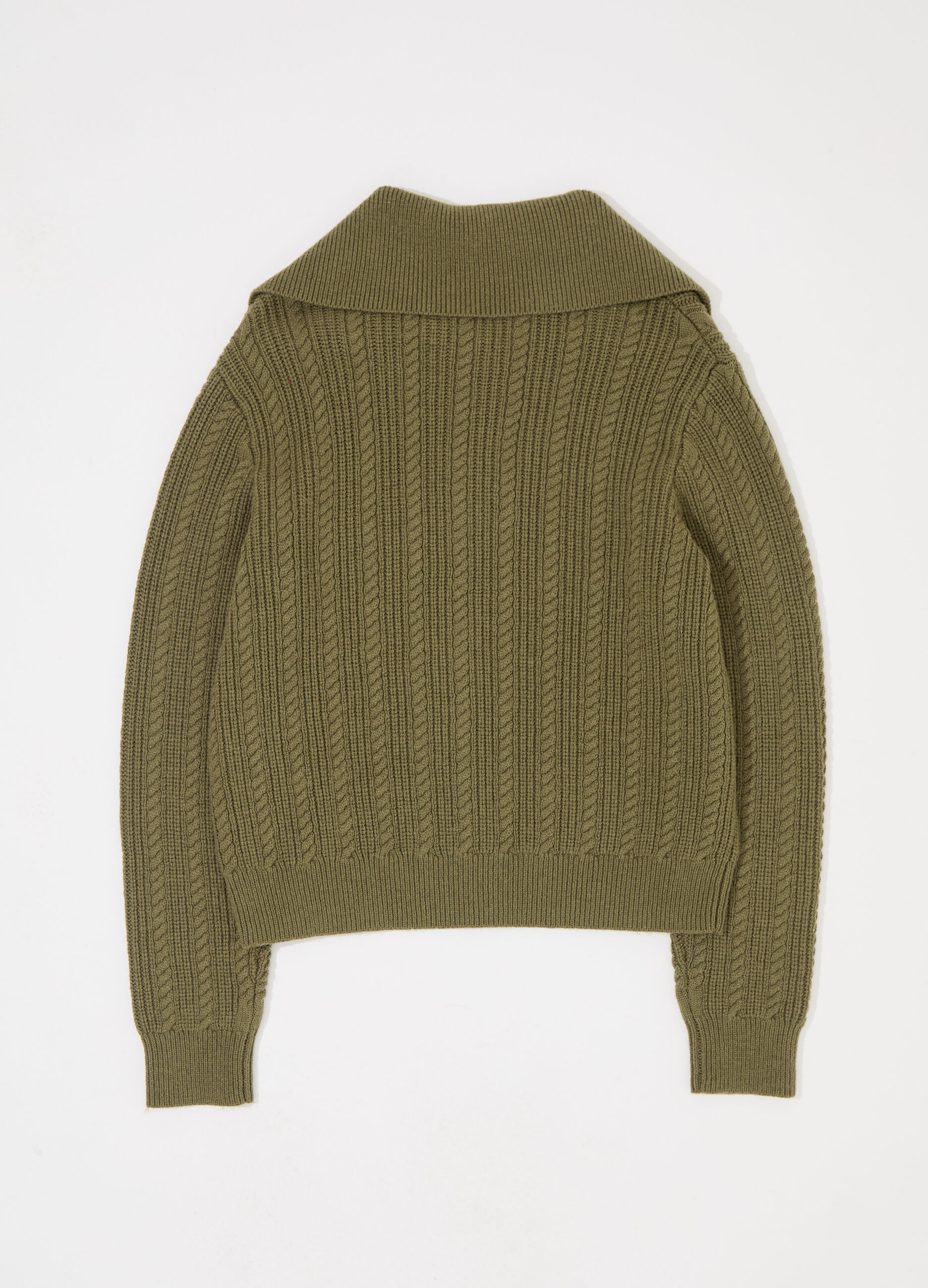 Pullover in misto lana con colletto donna_5