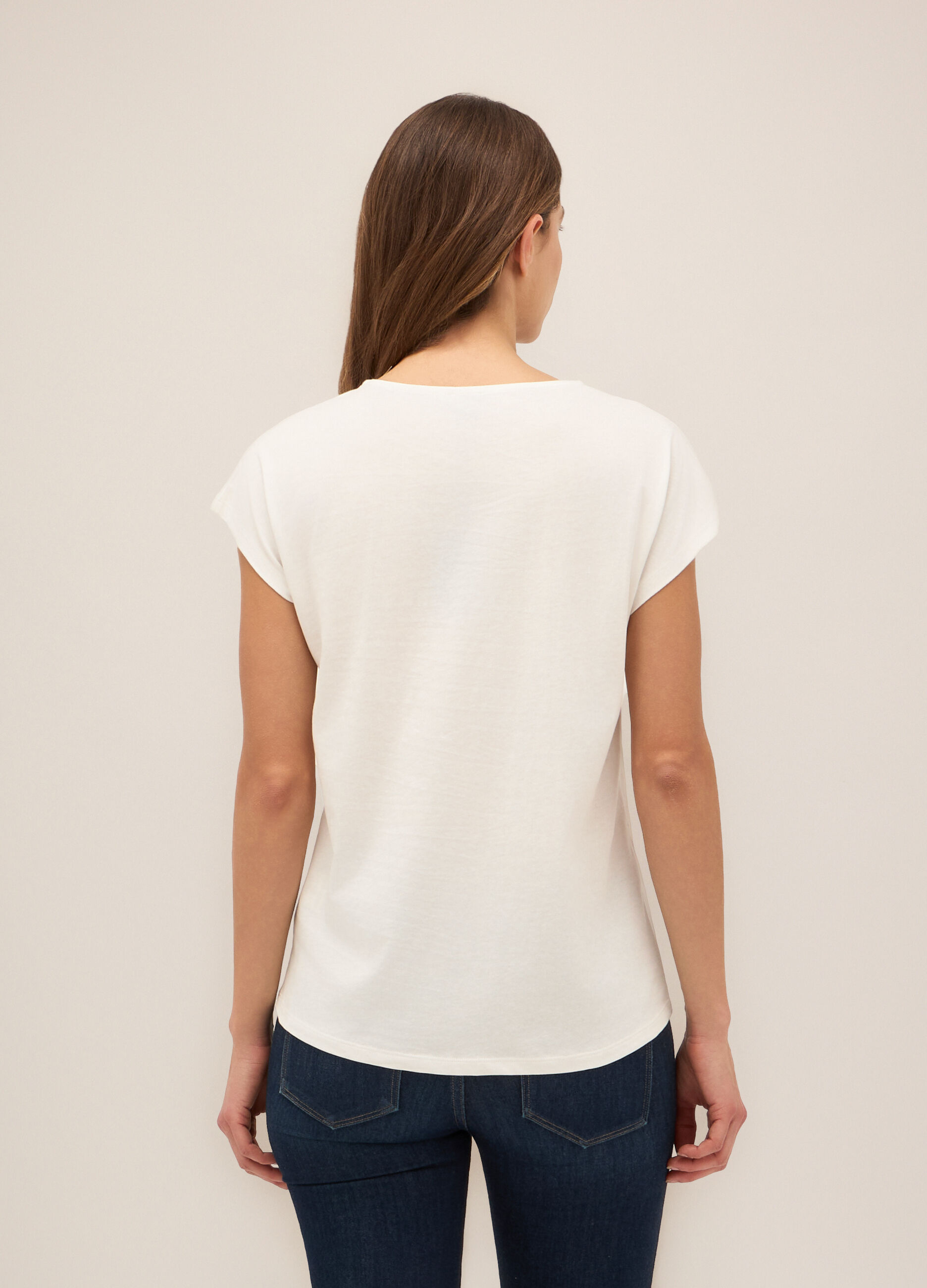T-shirt in puro cotone donna_1