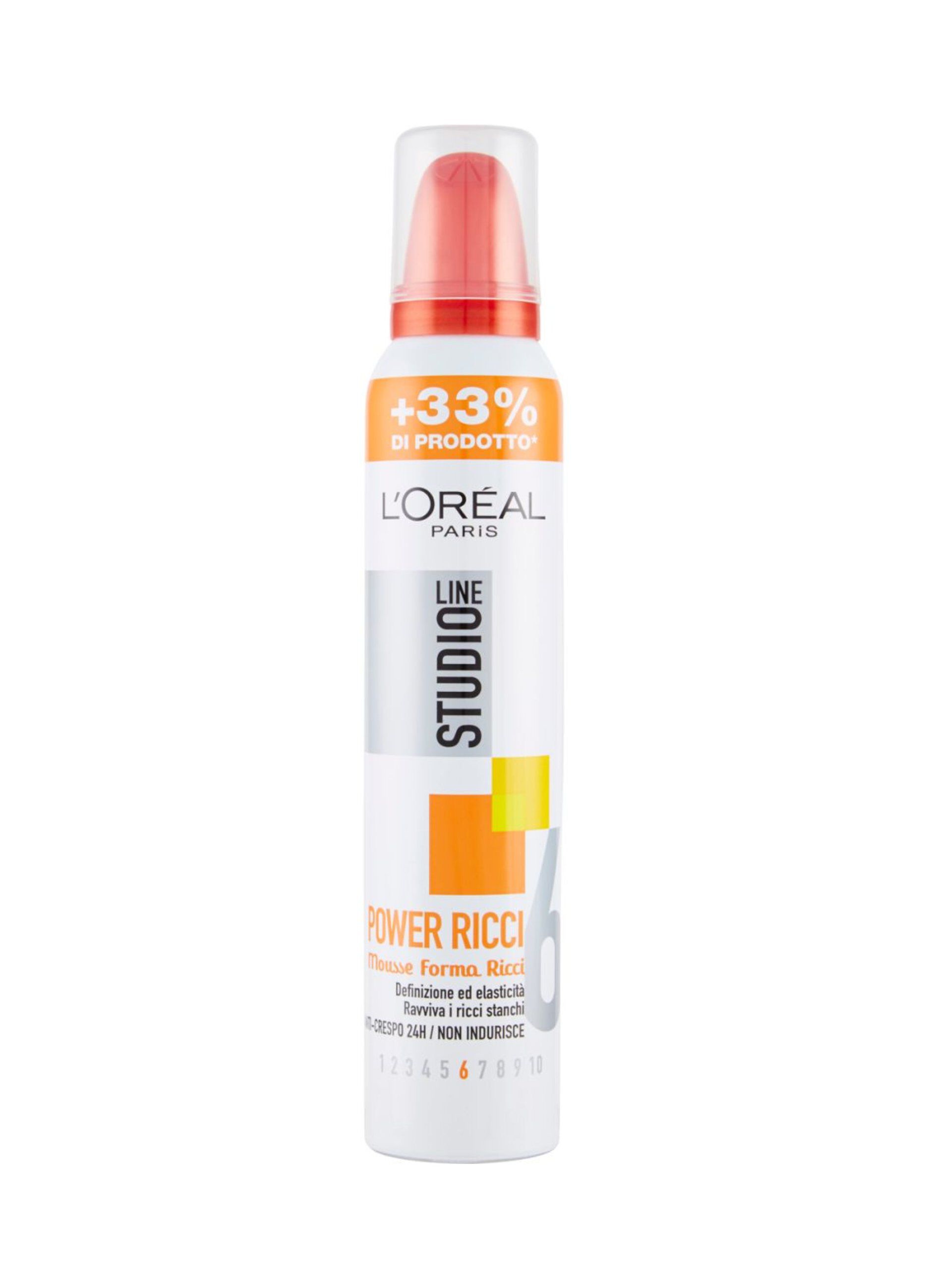 L'Oréal Paris Mousse per Capelli Studio Line Power Ricci, Ideale per Capelli Ricci, 200ml._0