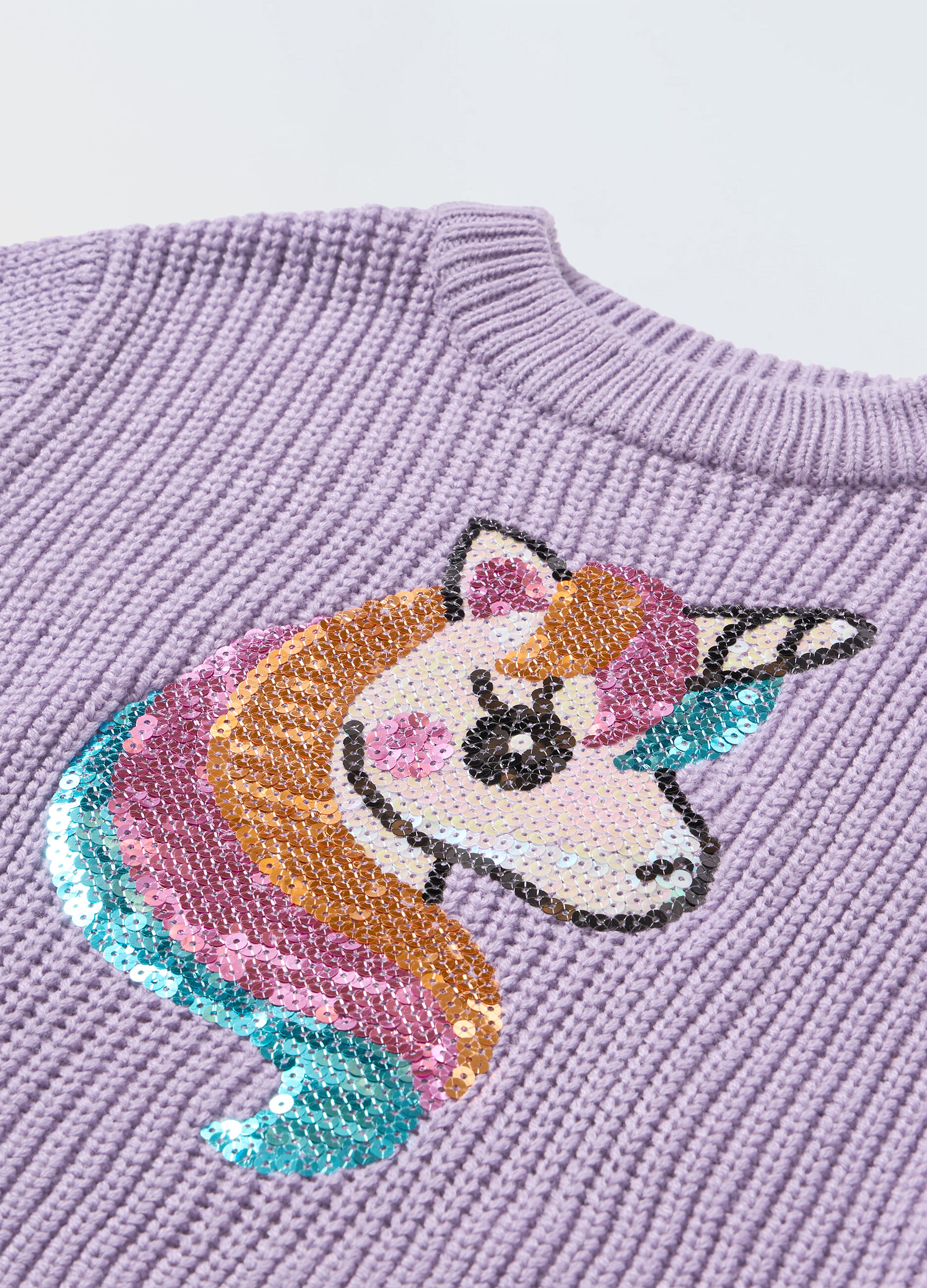 Girocollo con lavorazione tricot_1