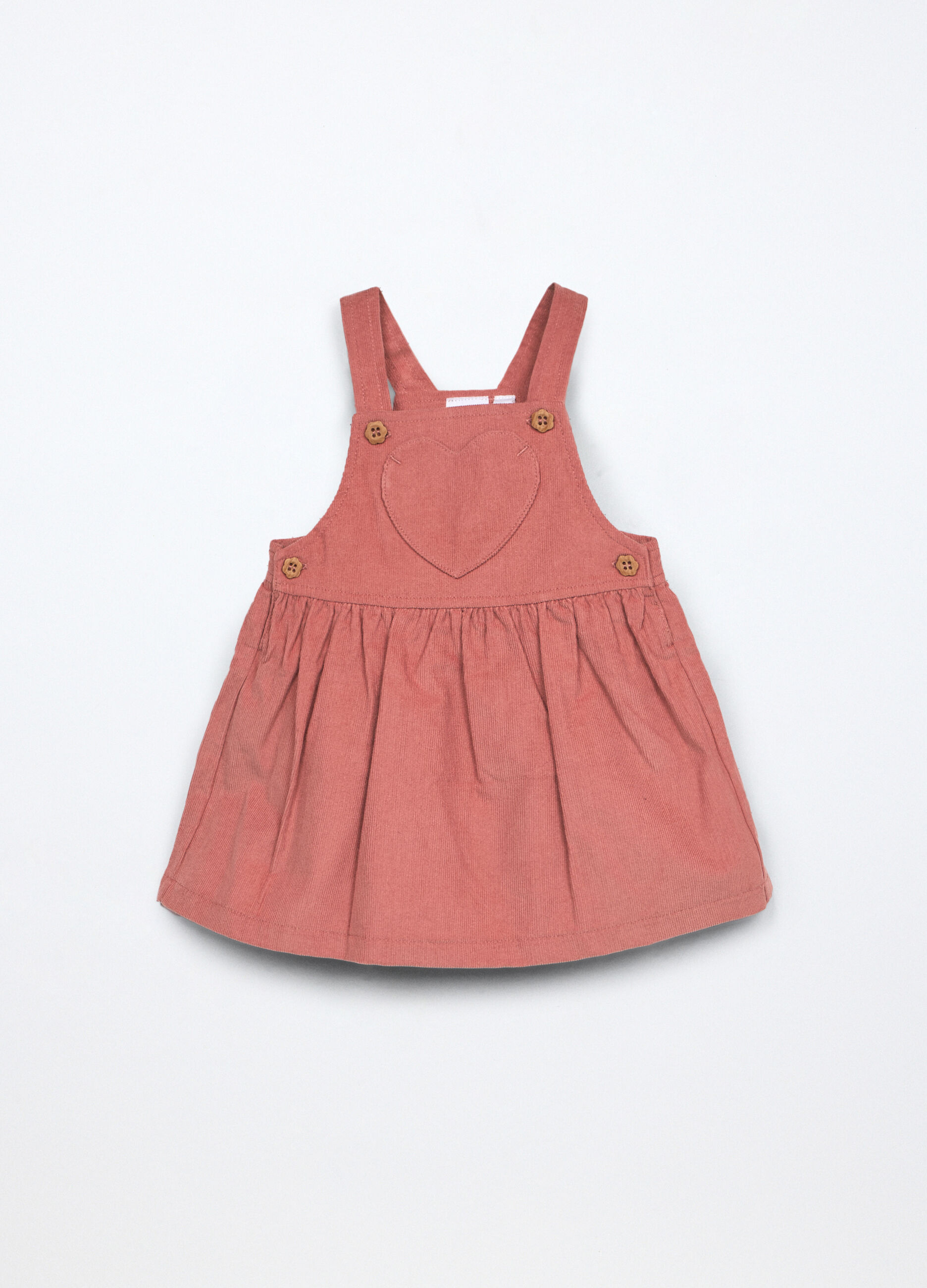 Vestito-salopette in velluto a coste neonata_1