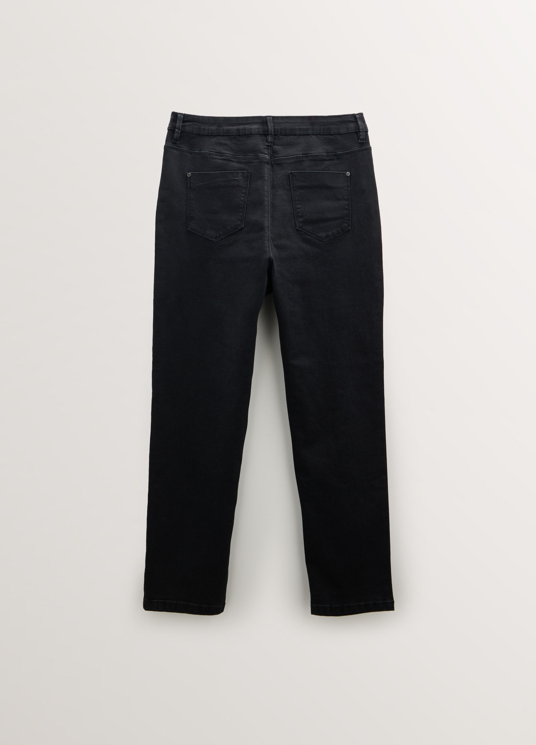 Pantaloni Fit Regular in denim di cotone stretch donna curvy_1