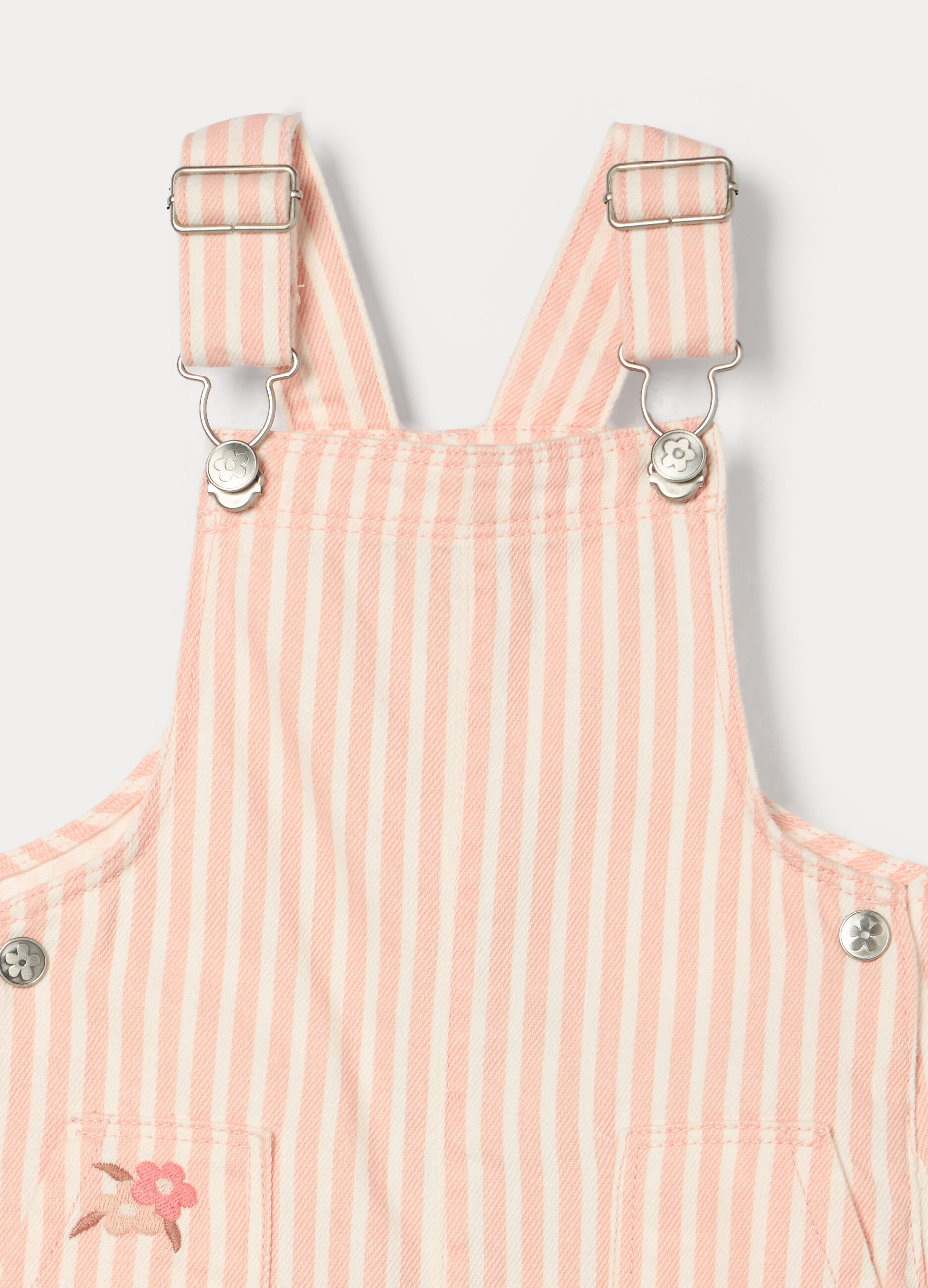 Salopette in twill di puro cotone bimba_2