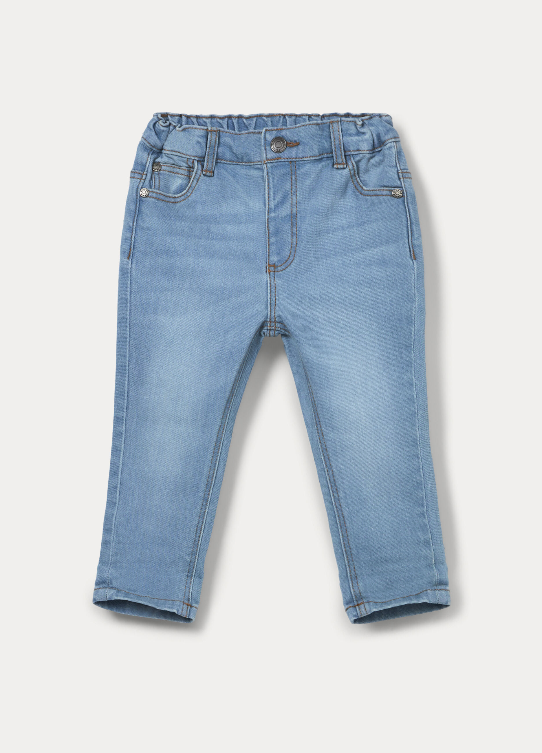 Pantaloni in denim di cotone stretch bimbo_0