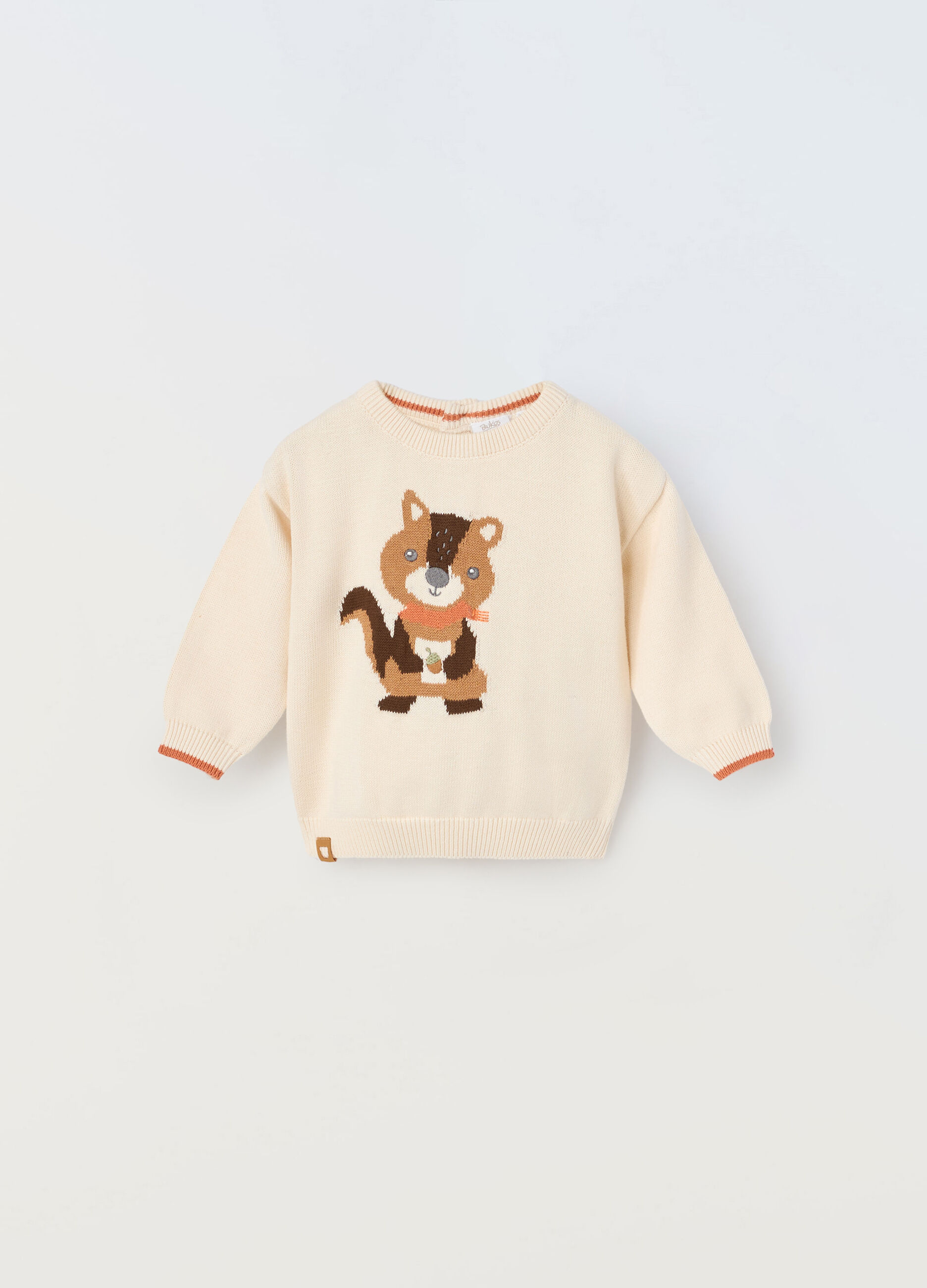 Girocollo tricot in puro cotone neonato_0
