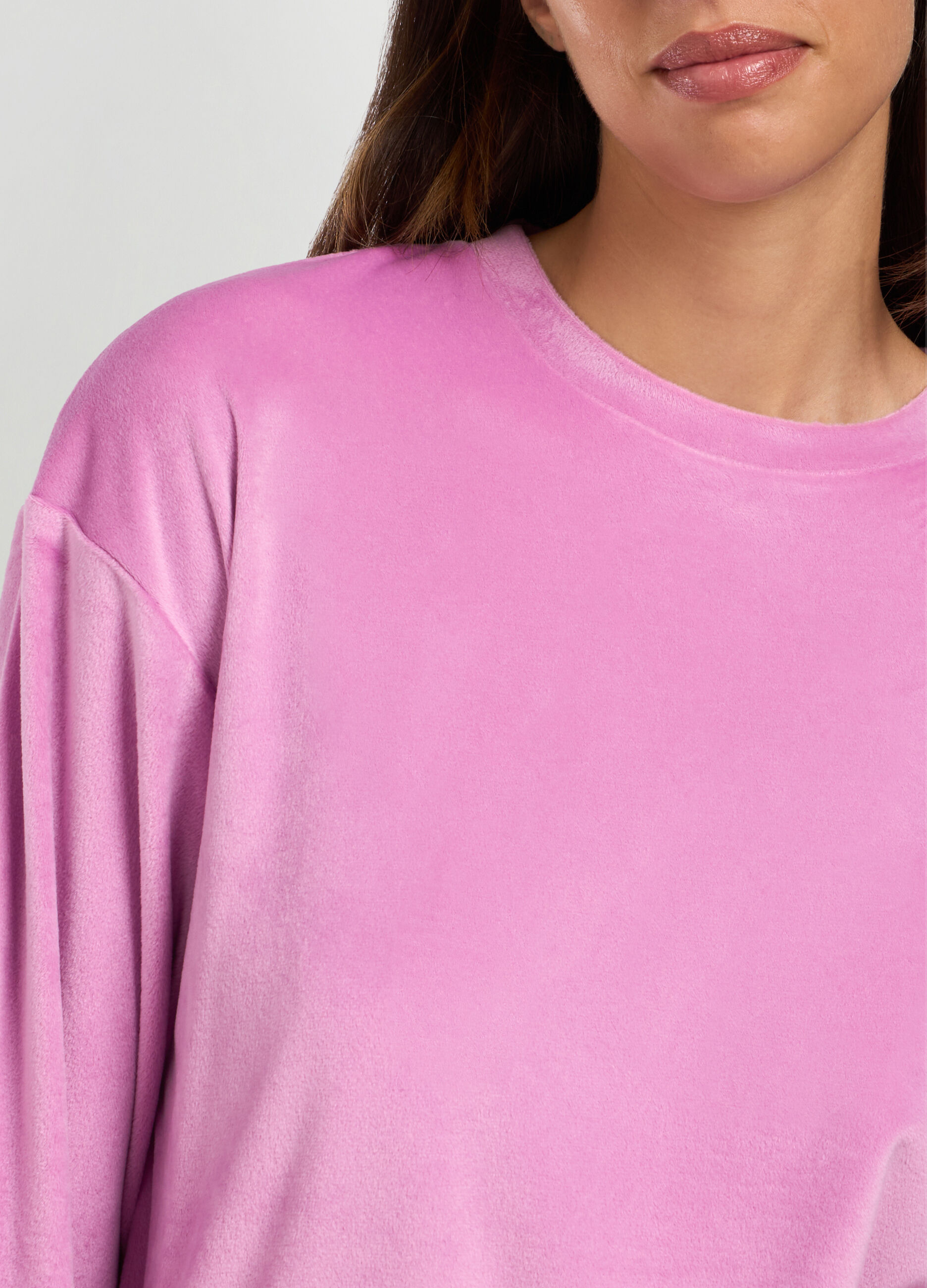 T-shirt velour donna_2