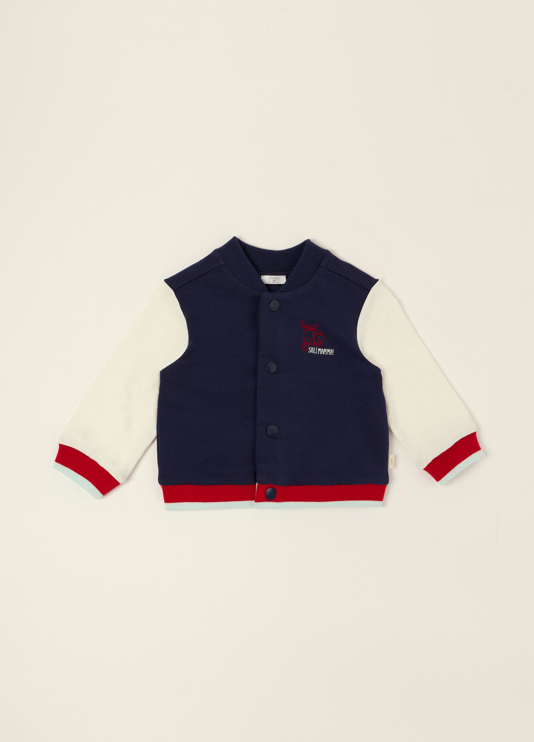 Felpa blu in cotone organico_0