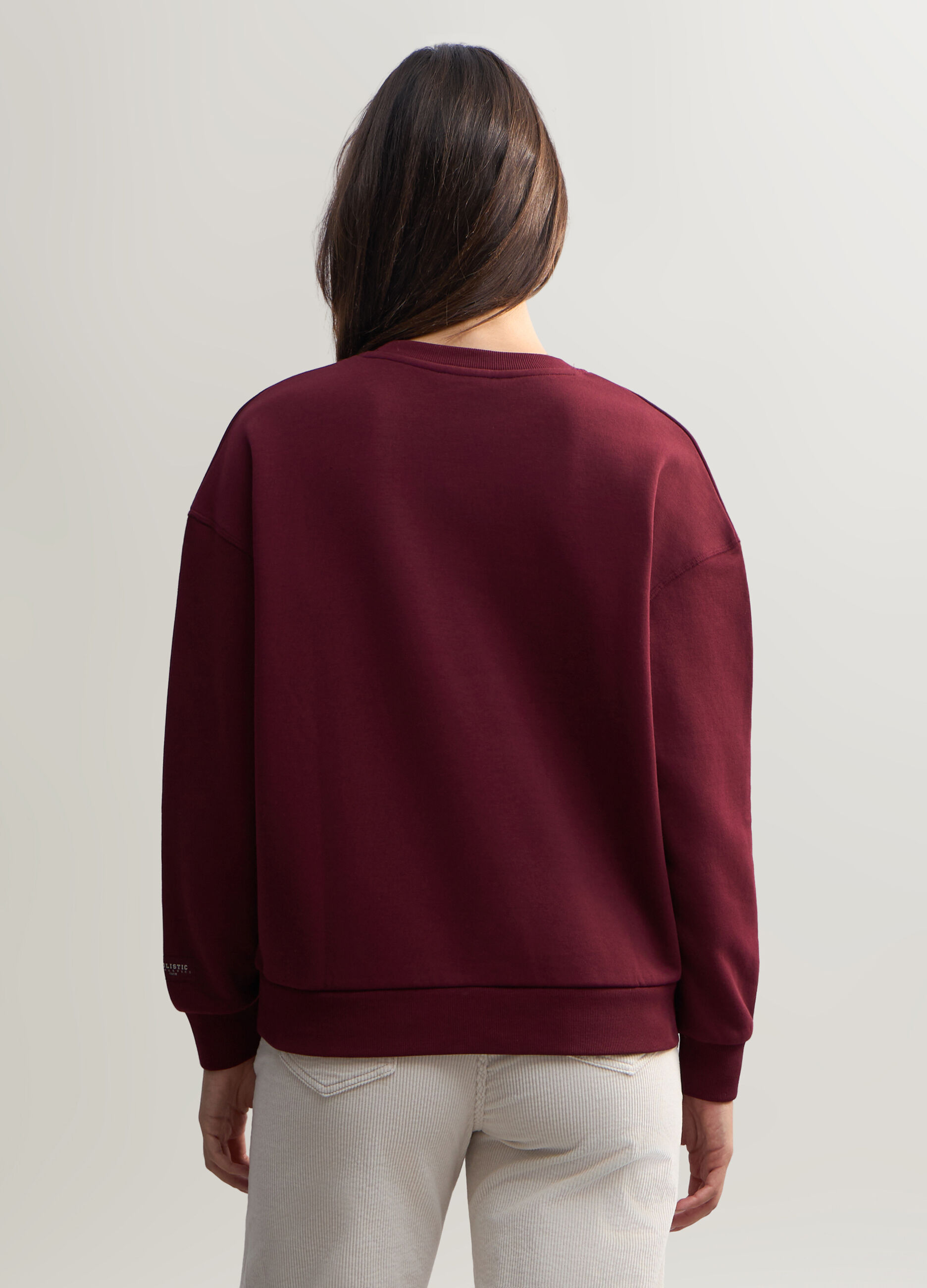 Felpa girocollo misto cotone donna_1