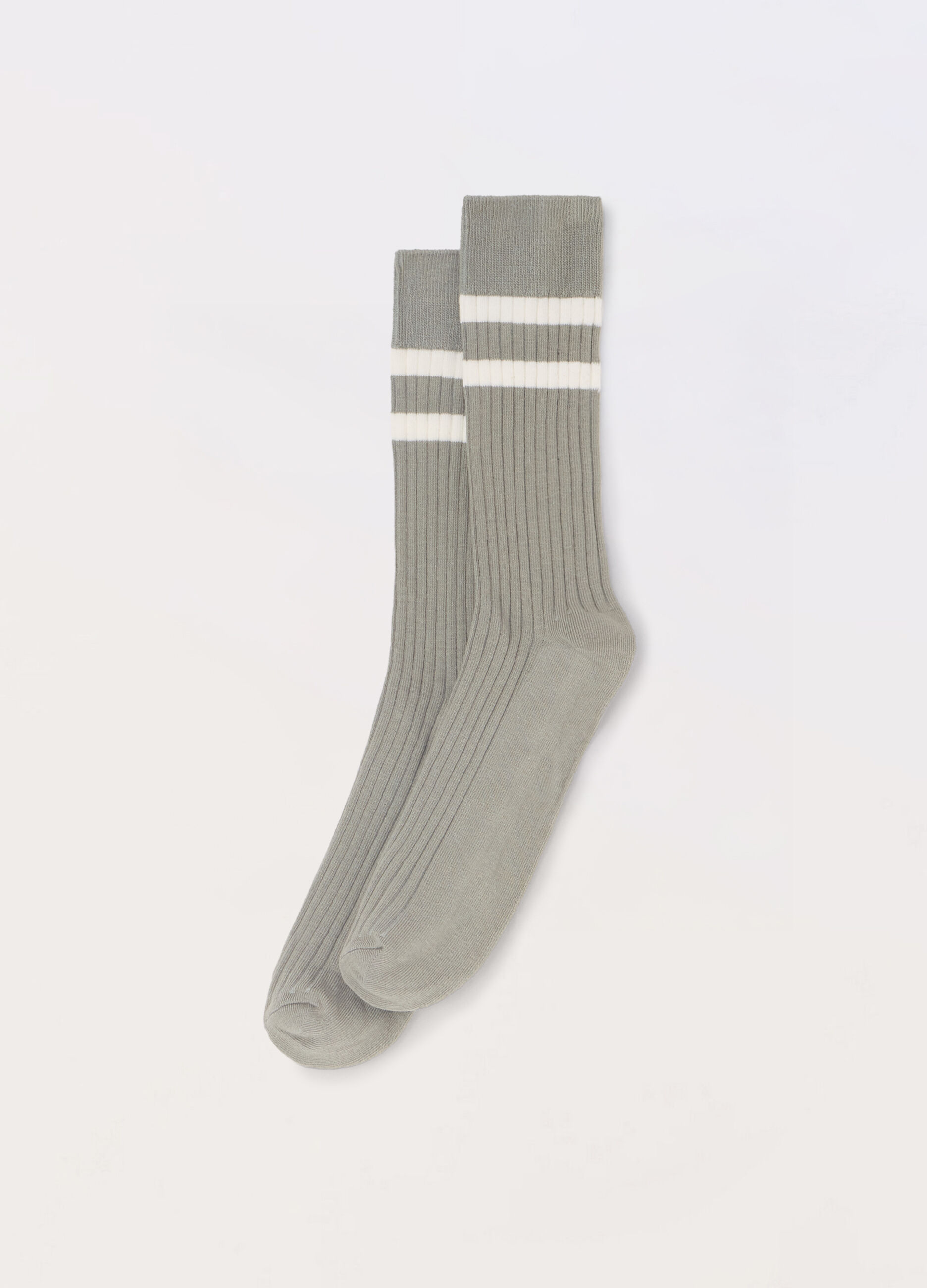 Calze corte in cotone stretch a coste uomo_0