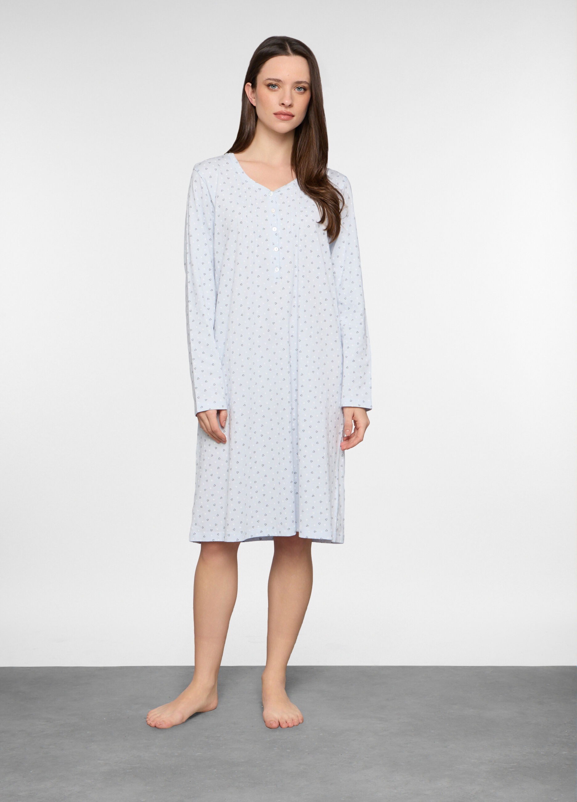 Camicia da notte in jersey stretch donna_0