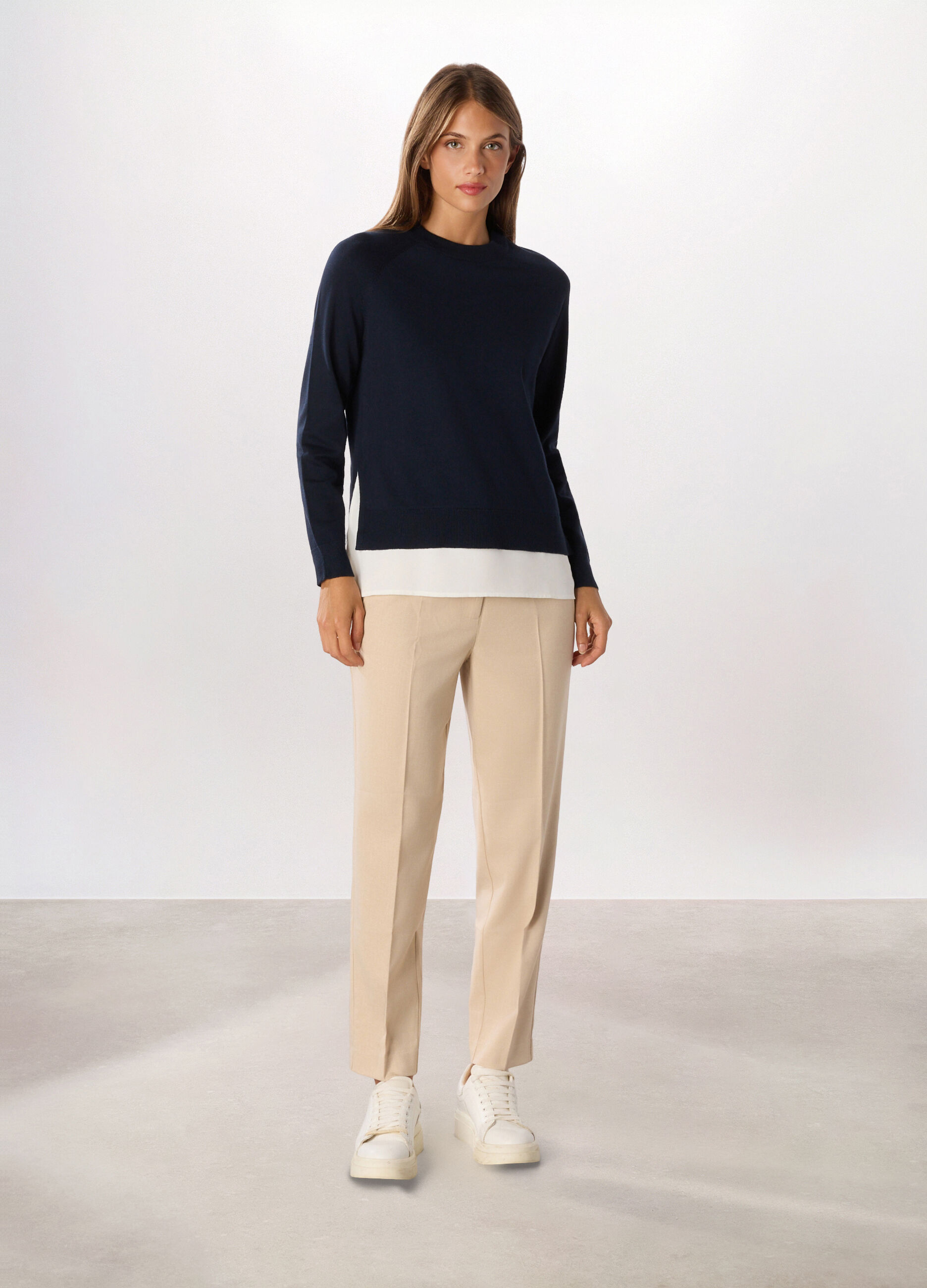 Pantaloni misto viscosa donna_0