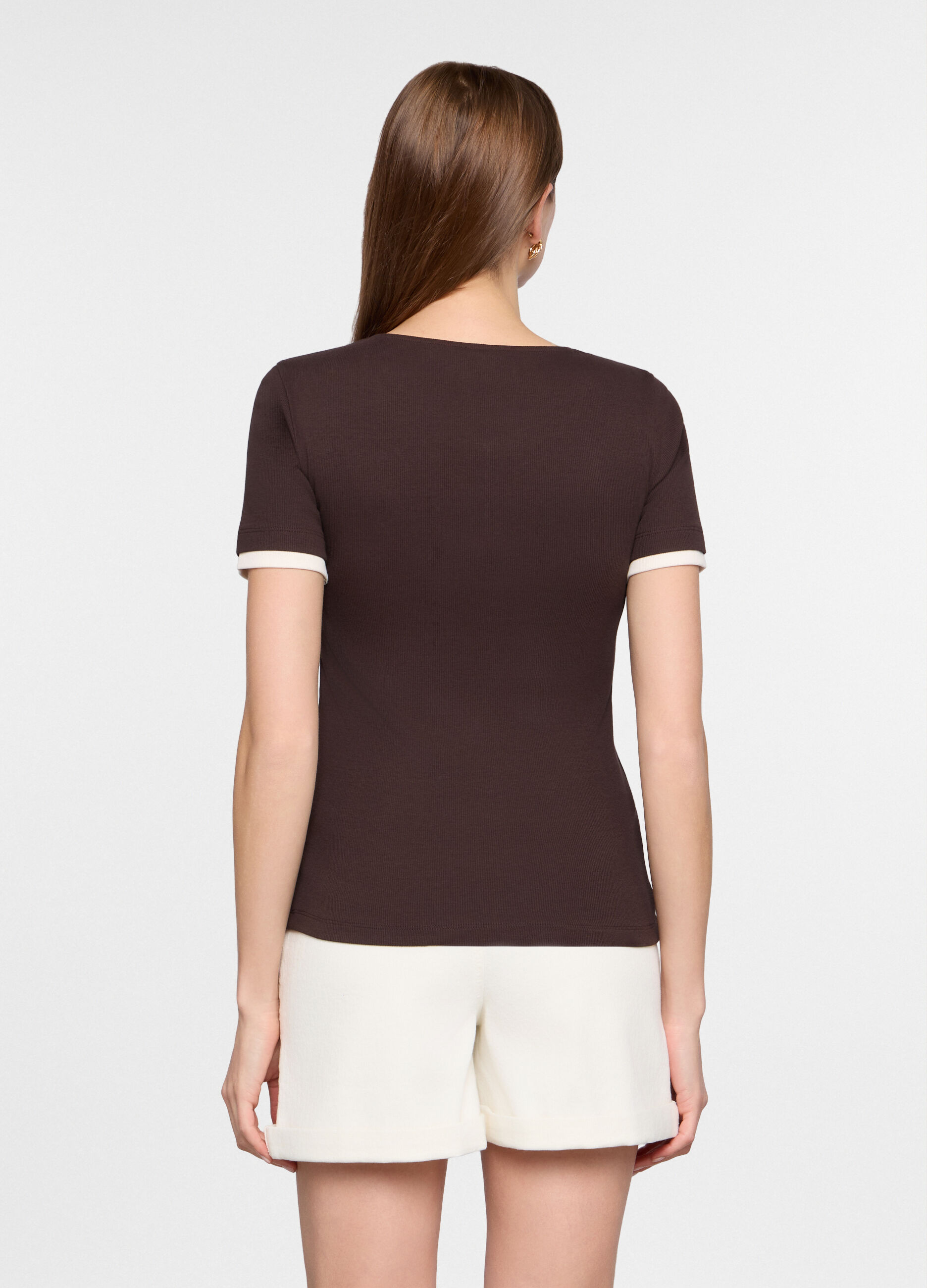 T-shirt girocollo stretch donna_1