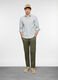 Camicia regular fit con collo classico a righe uomo_0