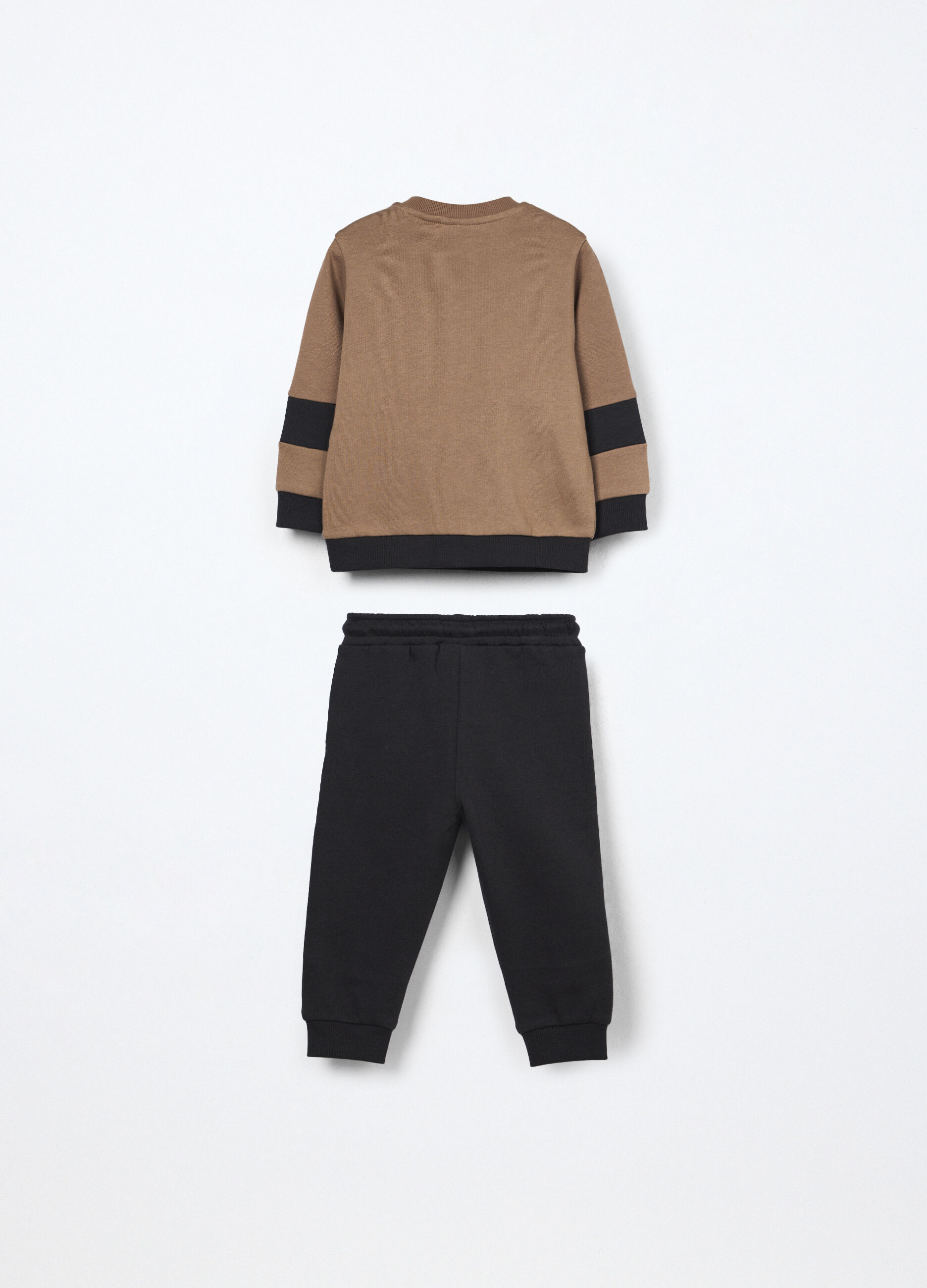 Jogging set in french terry di puro cotone neonato_1