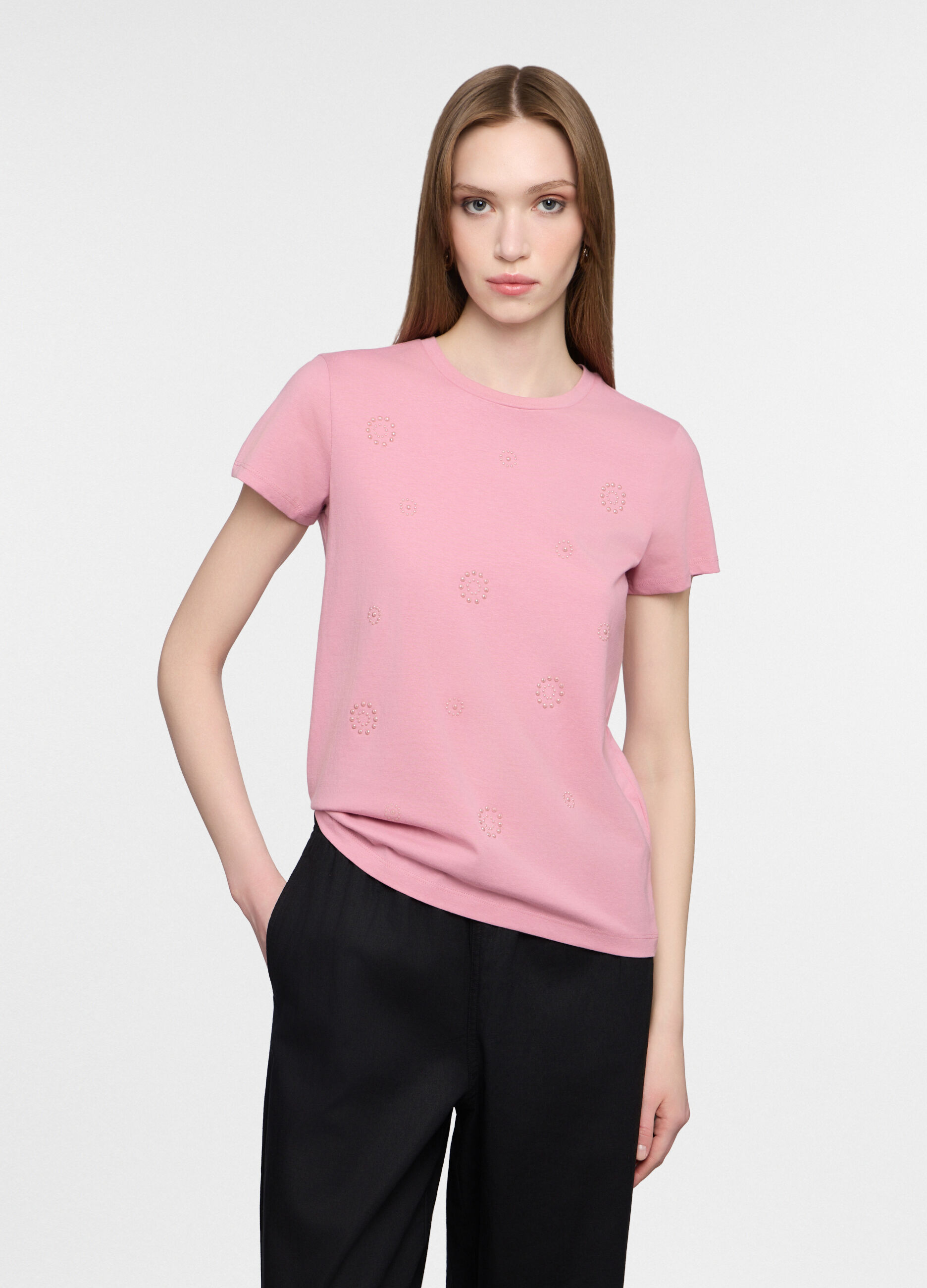 T-shirt girocollo donna_0