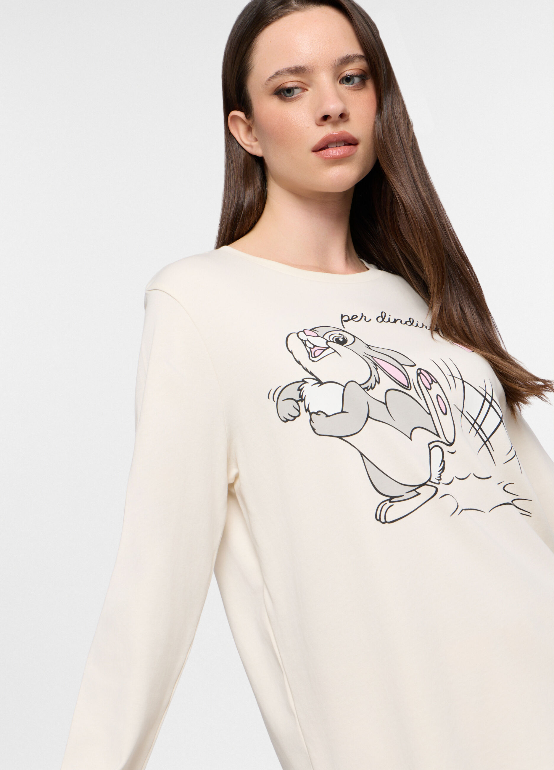 Set pigiama in interlock di puro cotone donna_2