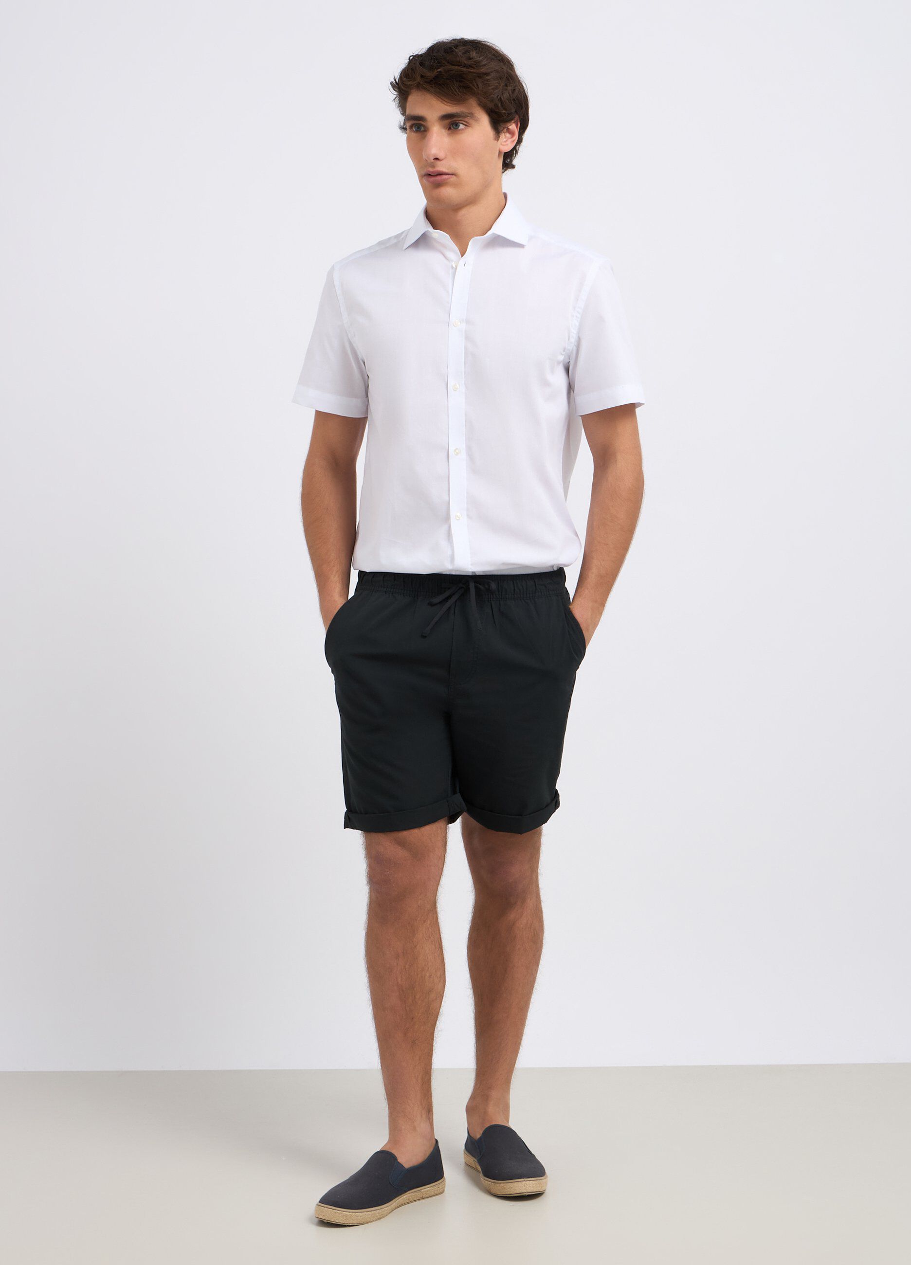 Bermuda in misto cotone uomo_0