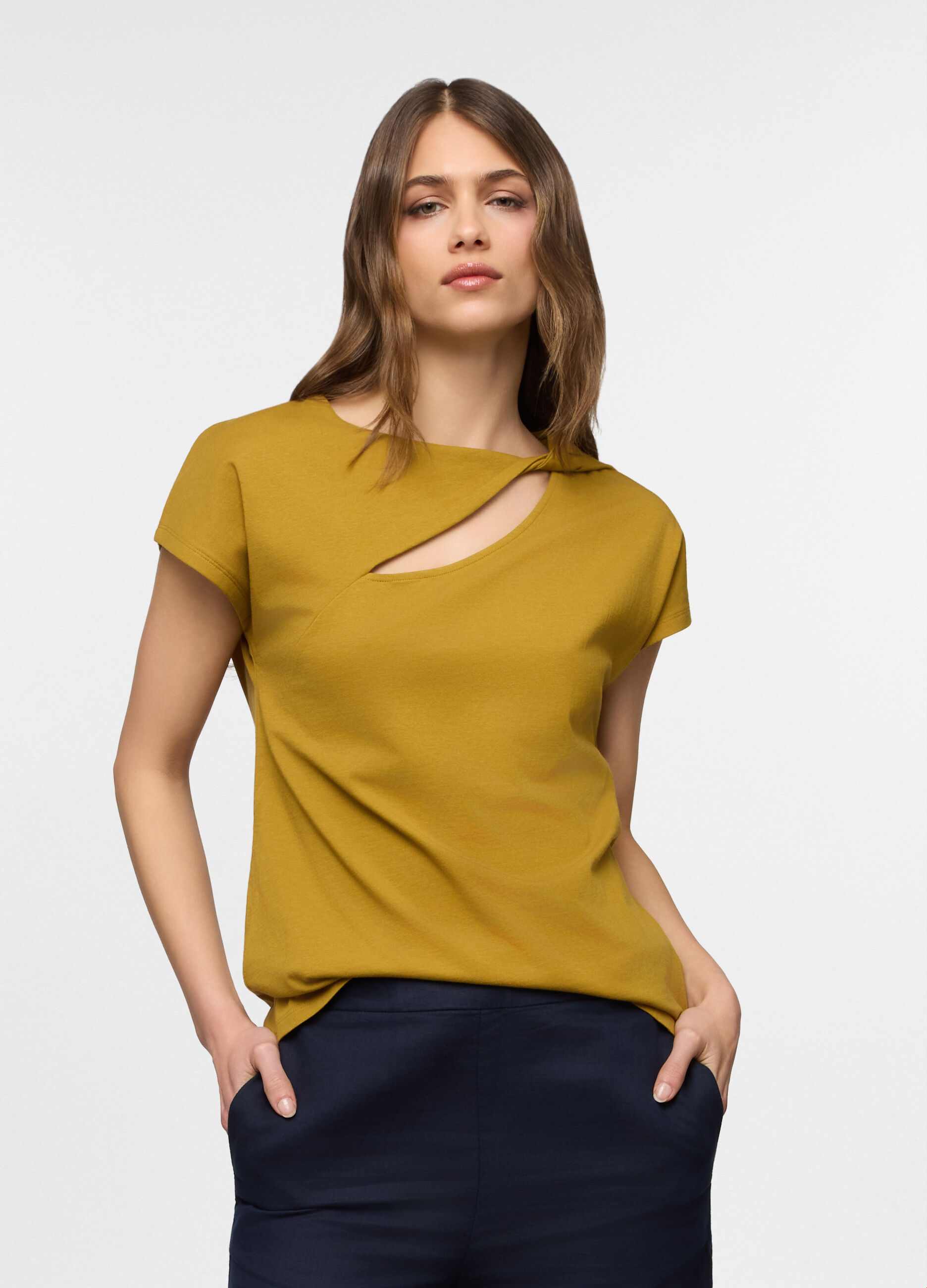 T-shirt girocollo donna_0