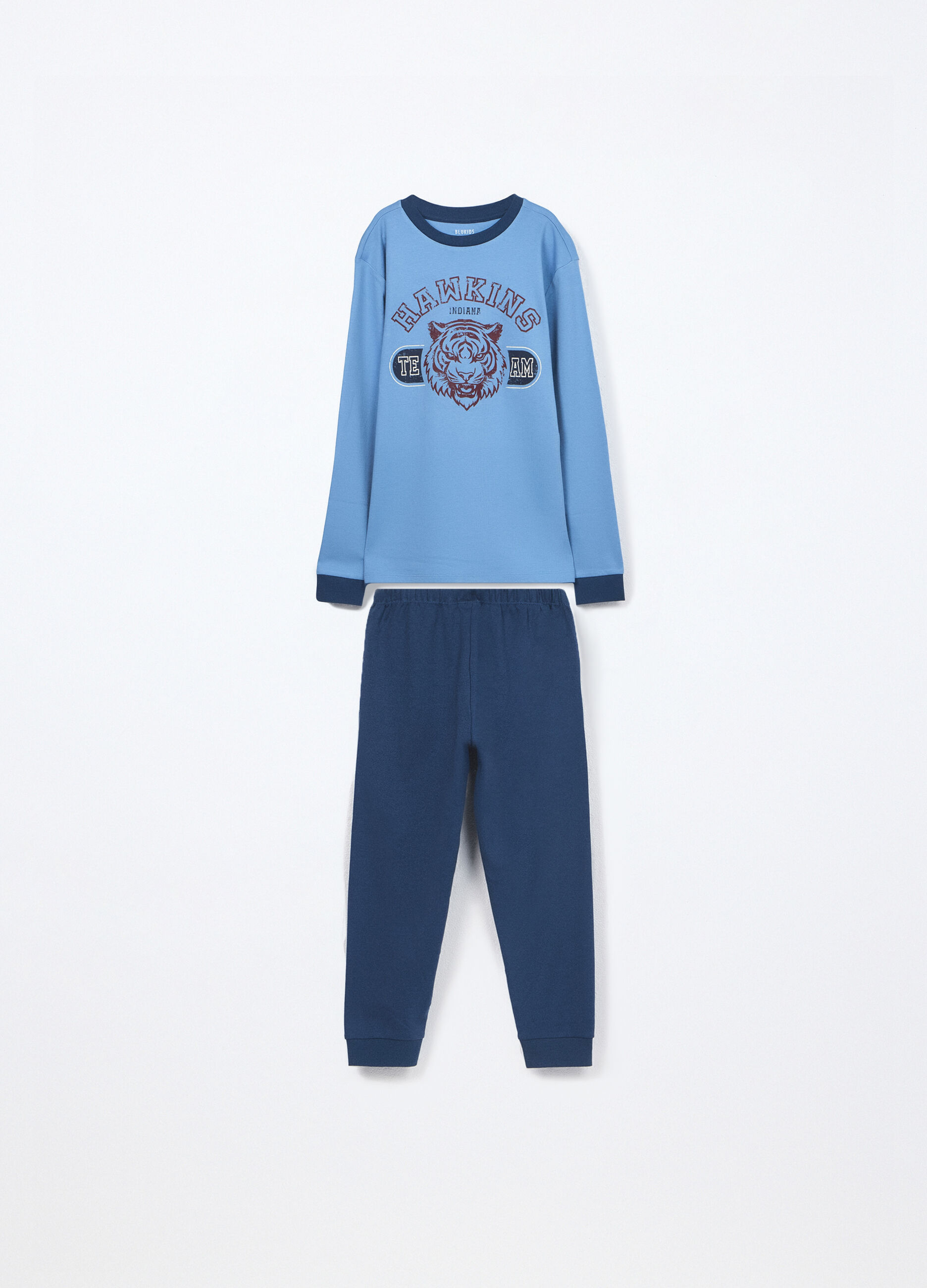 Set pigiama lungo in interlock di puro cotone ragazzo_0