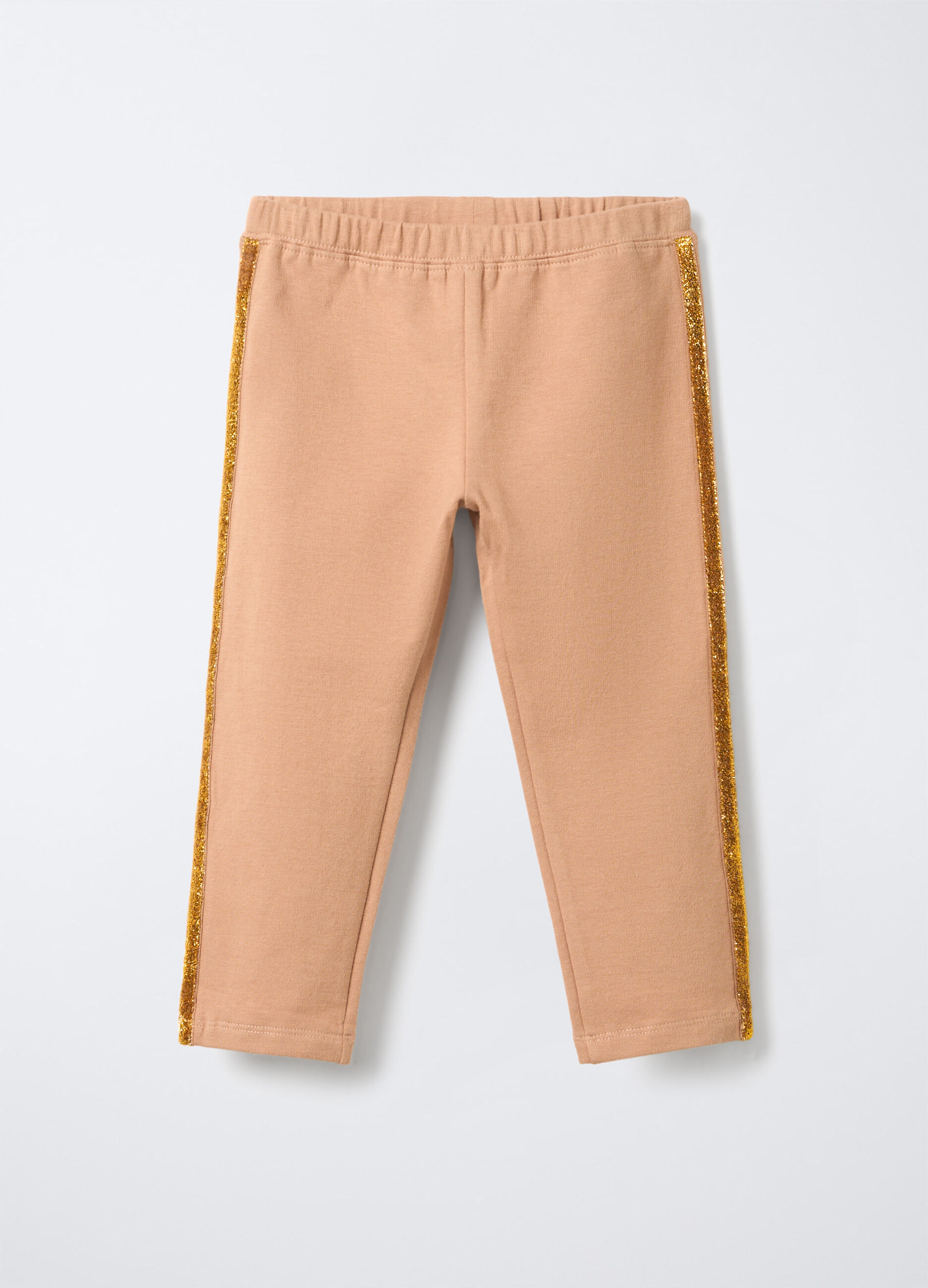 Leggings in cotone garzato stretch Fit Slim bimba_0