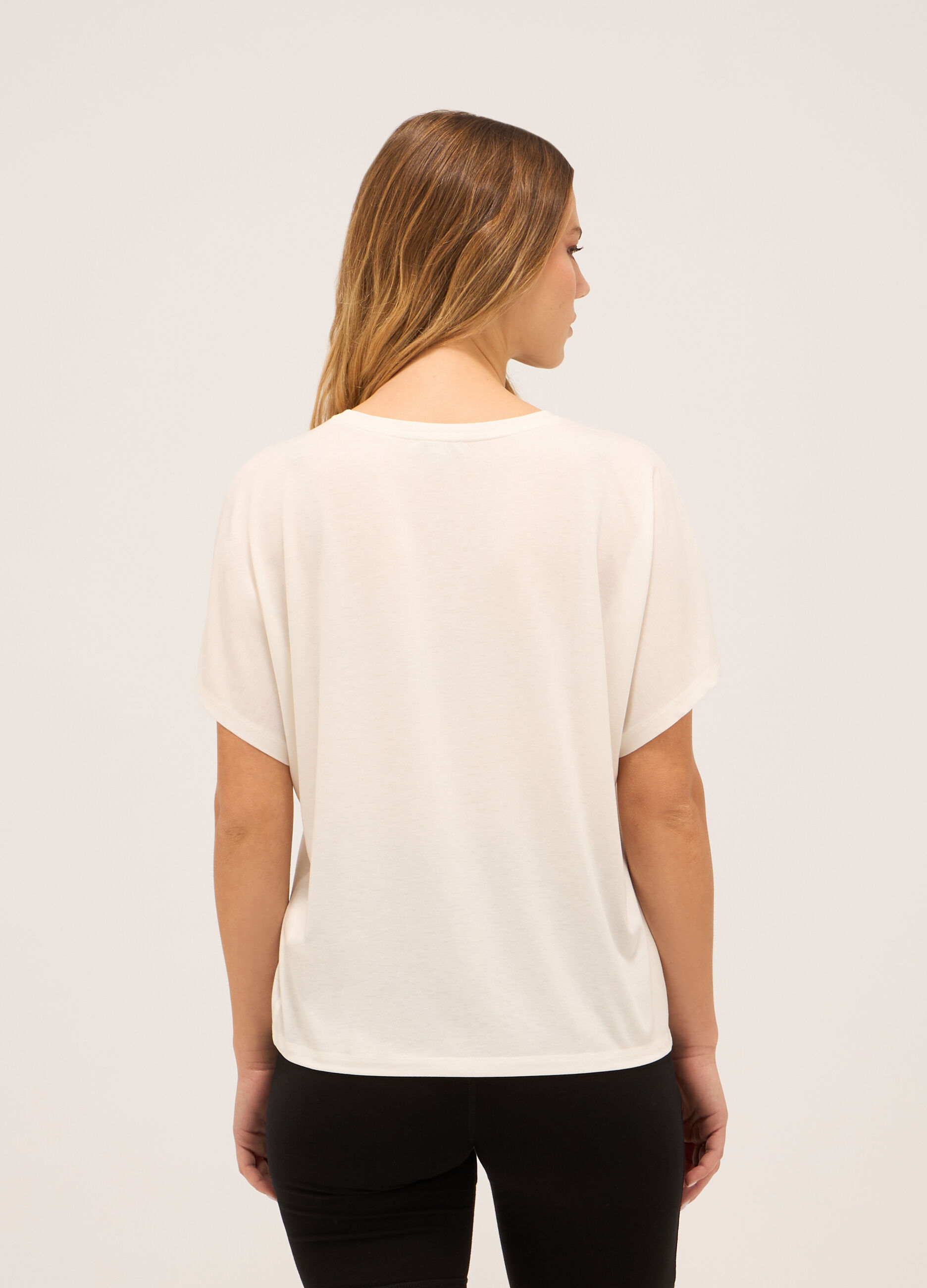 T-shirt in jersey di misto viscosa donna_1