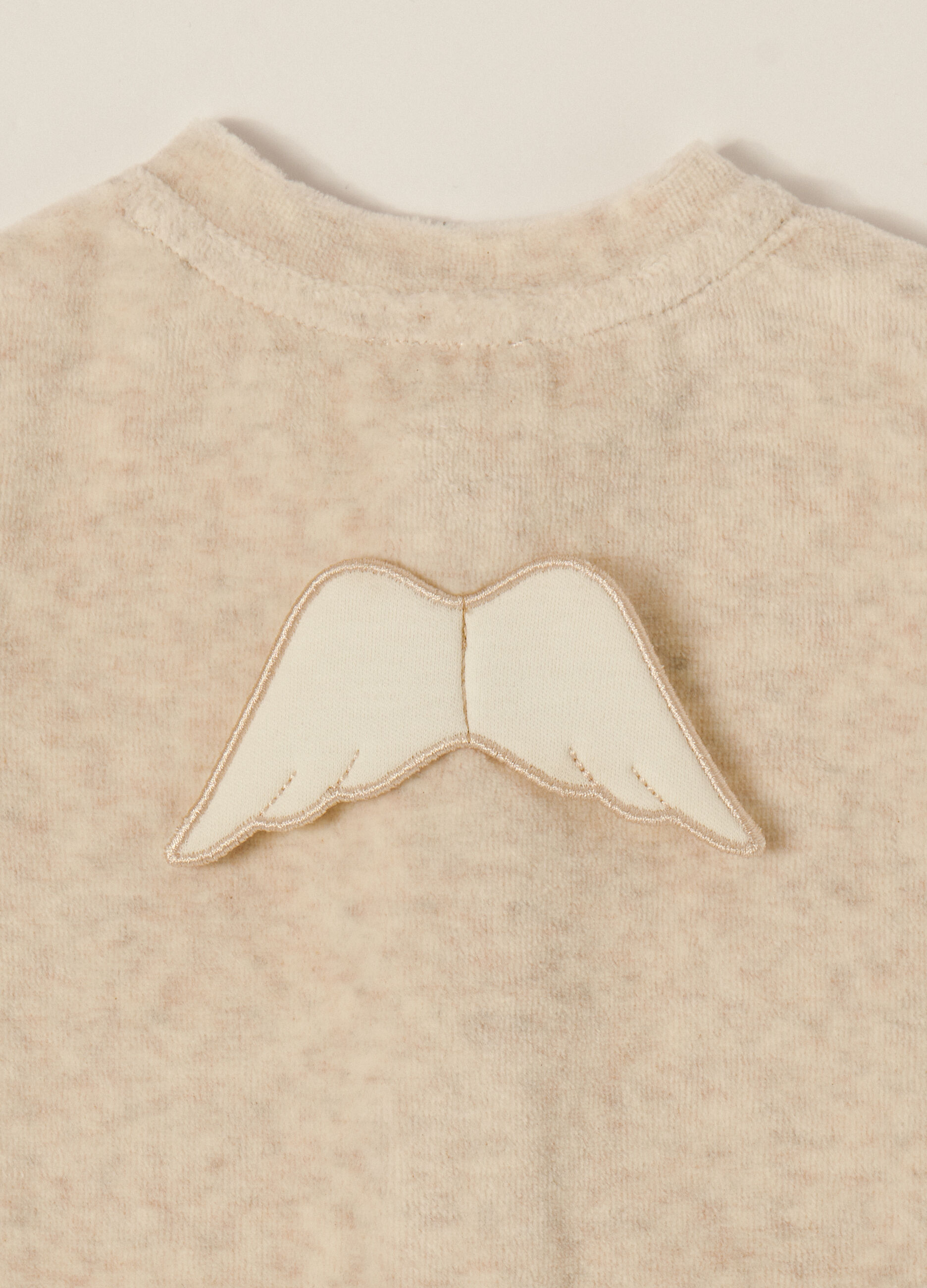 Tutina beige in misto cotone per neonato_3