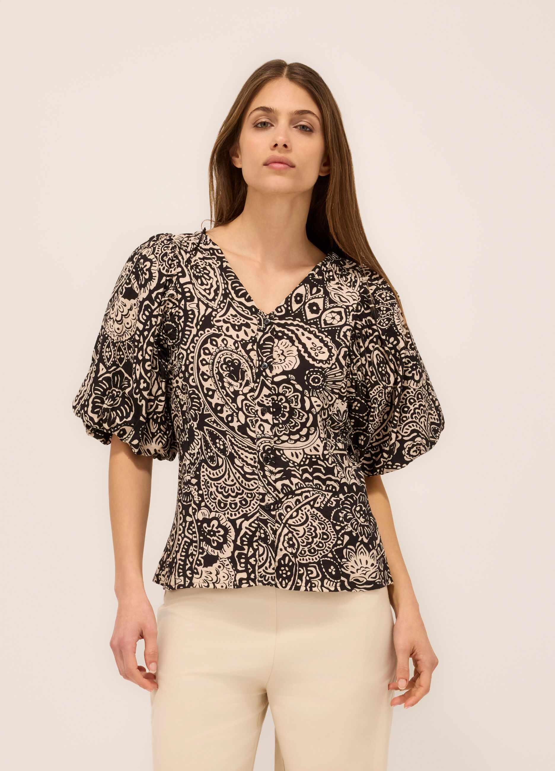 Camicia in misto viscosa donna_0