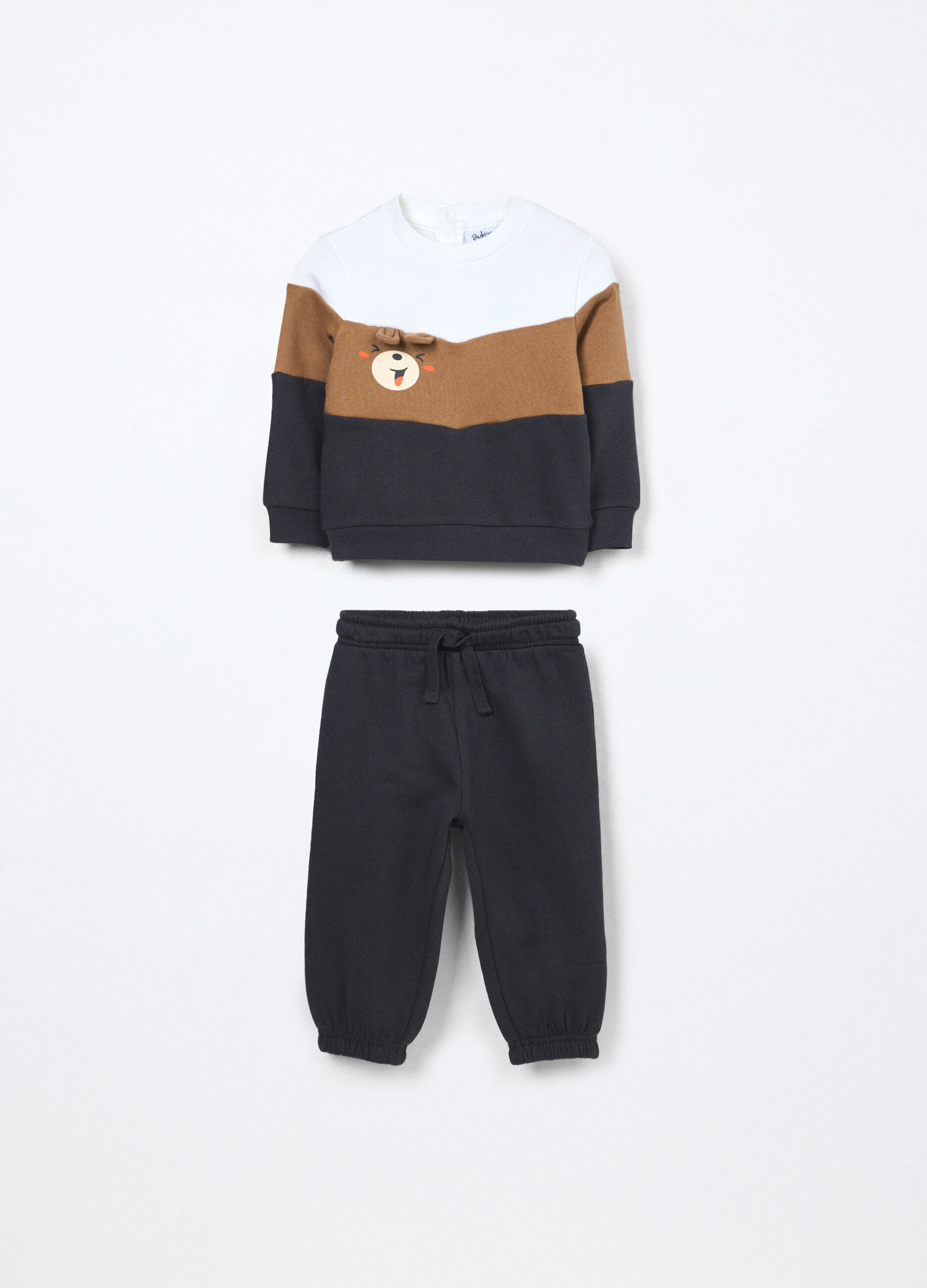 Jogging set in felpa si puro cotone neonato_0