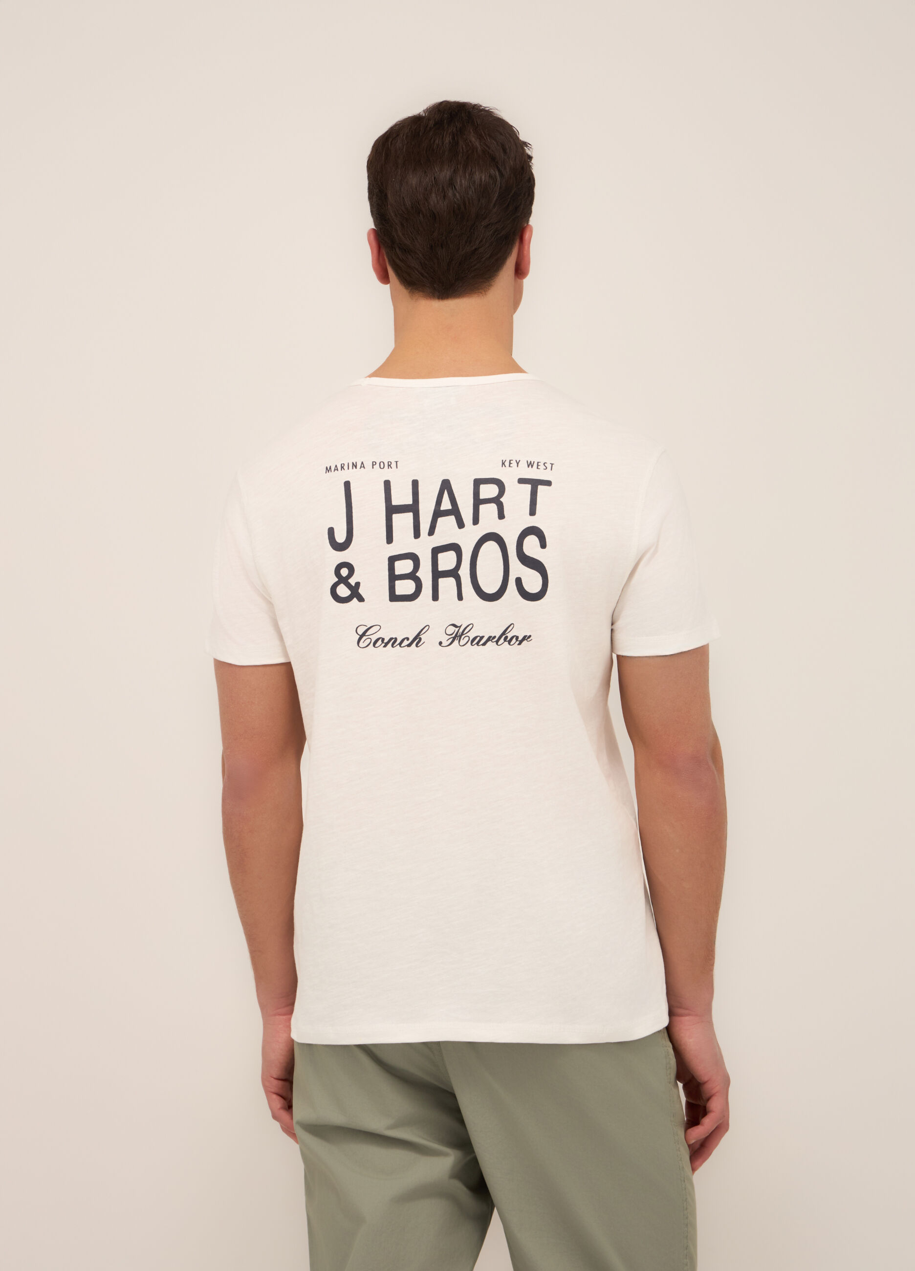 T-shirt in cotone mélange con stampa uomo_1