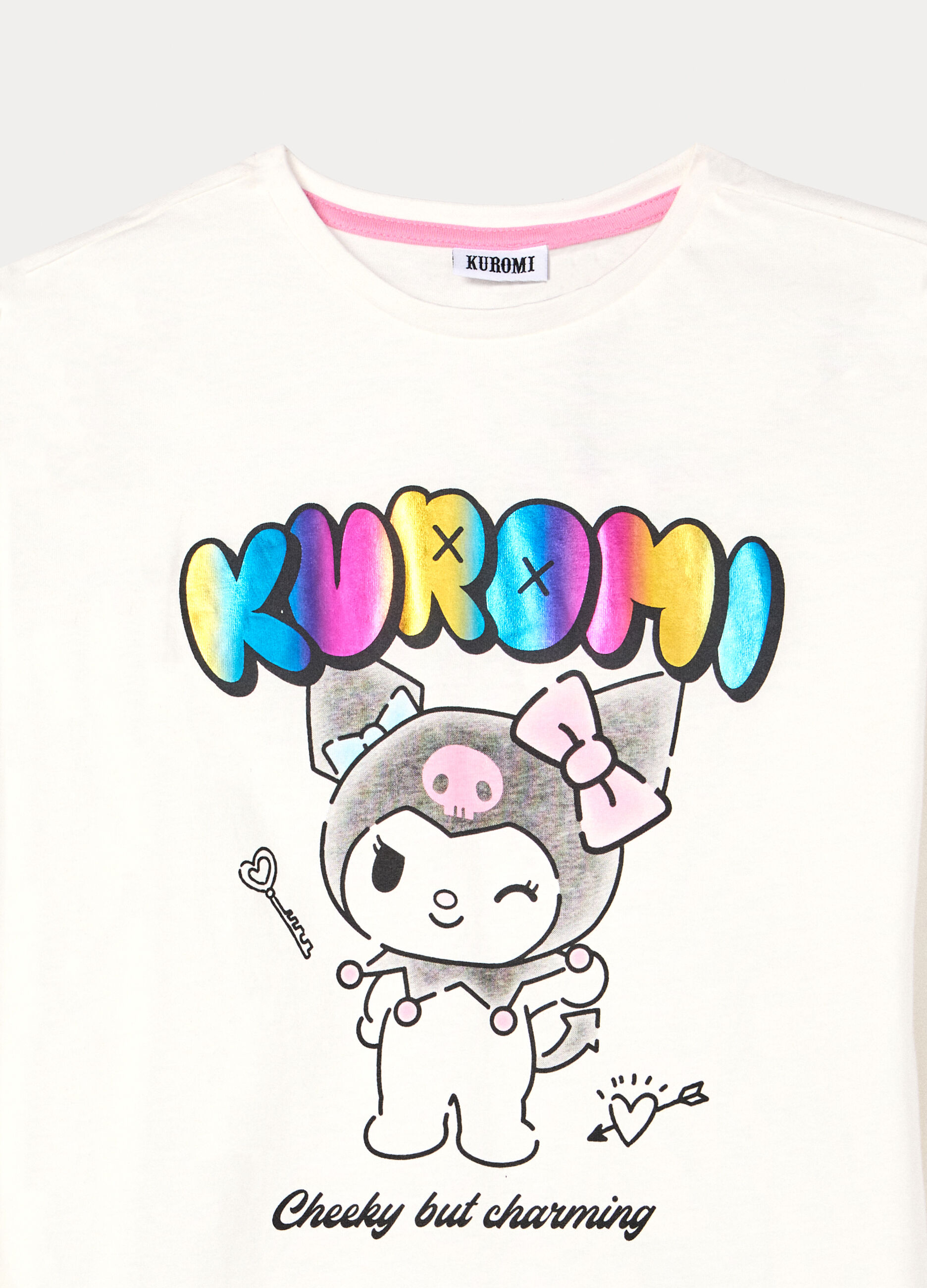 Set pigiama lungo Kuromi in jersey di puro cotone ragazza_2