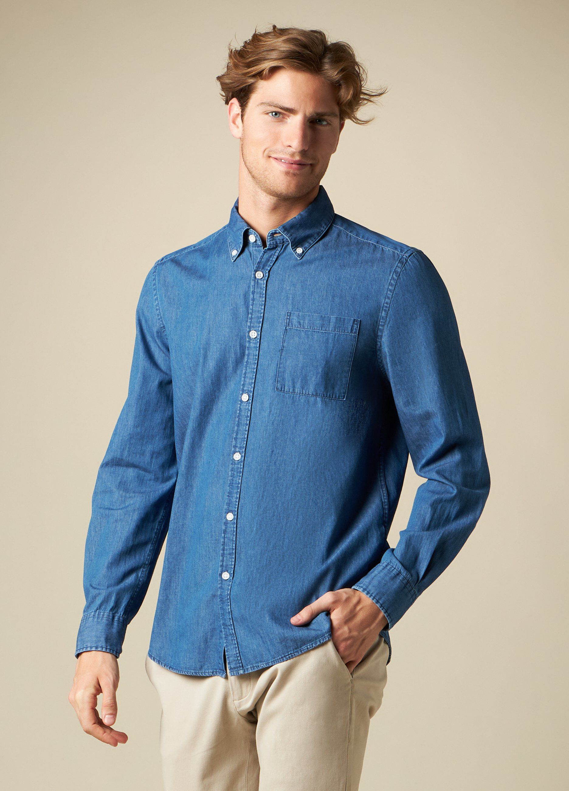 Camicie Jeans da Uomo