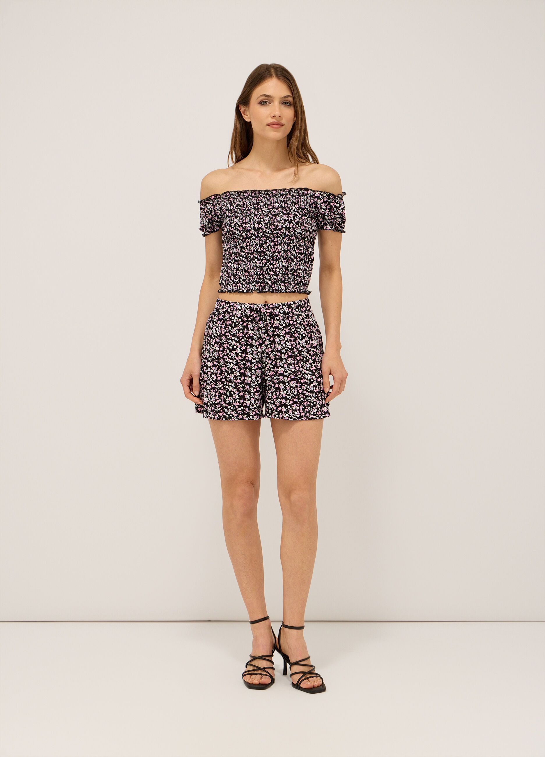 Shorts in jersey di misto viscosa donna_0
