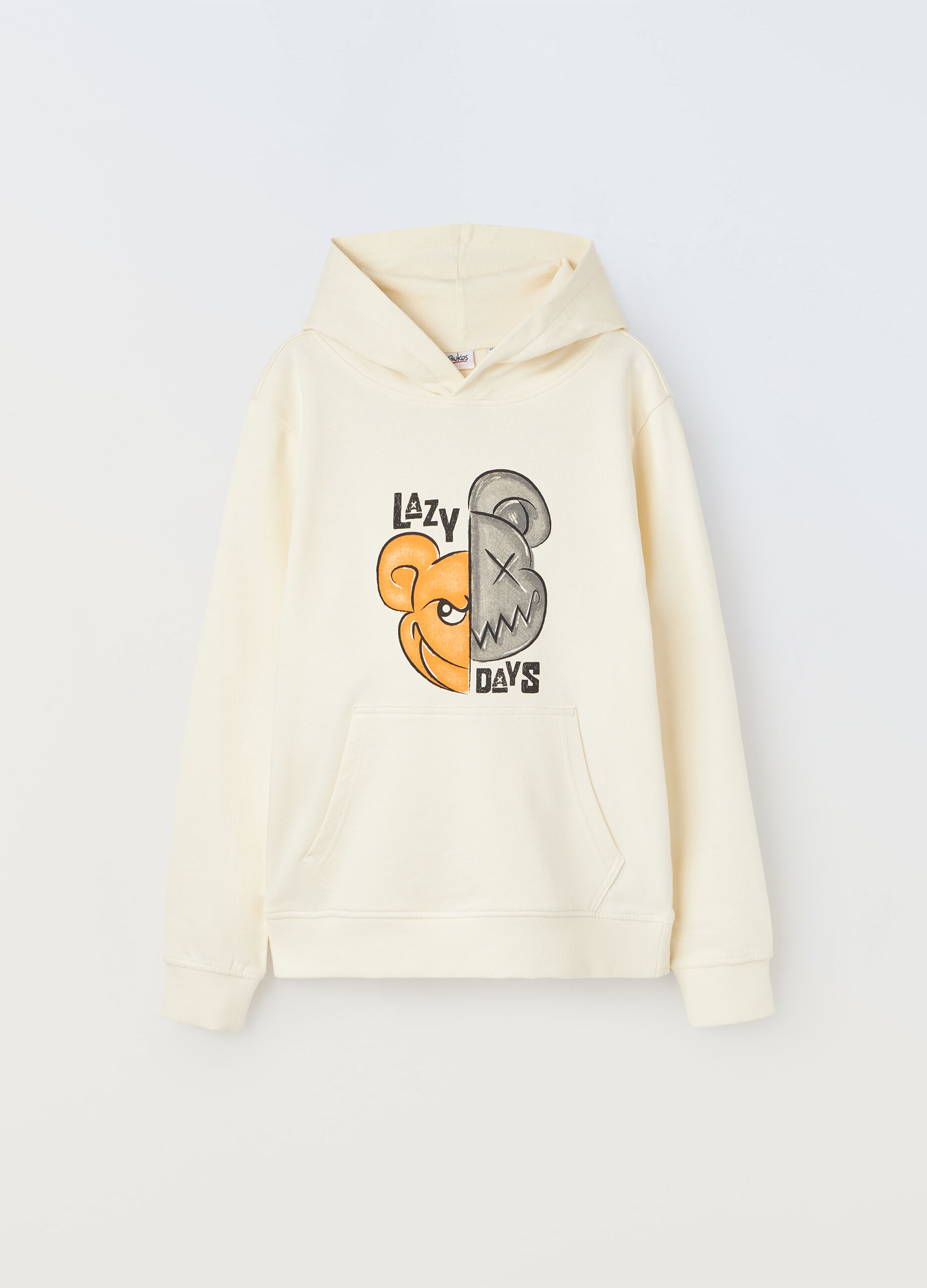 Felpa con cappuccio in puro cotone ragazzo_0