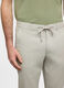 Pantalone chino relaxed fit in lino e cotone uomo_2