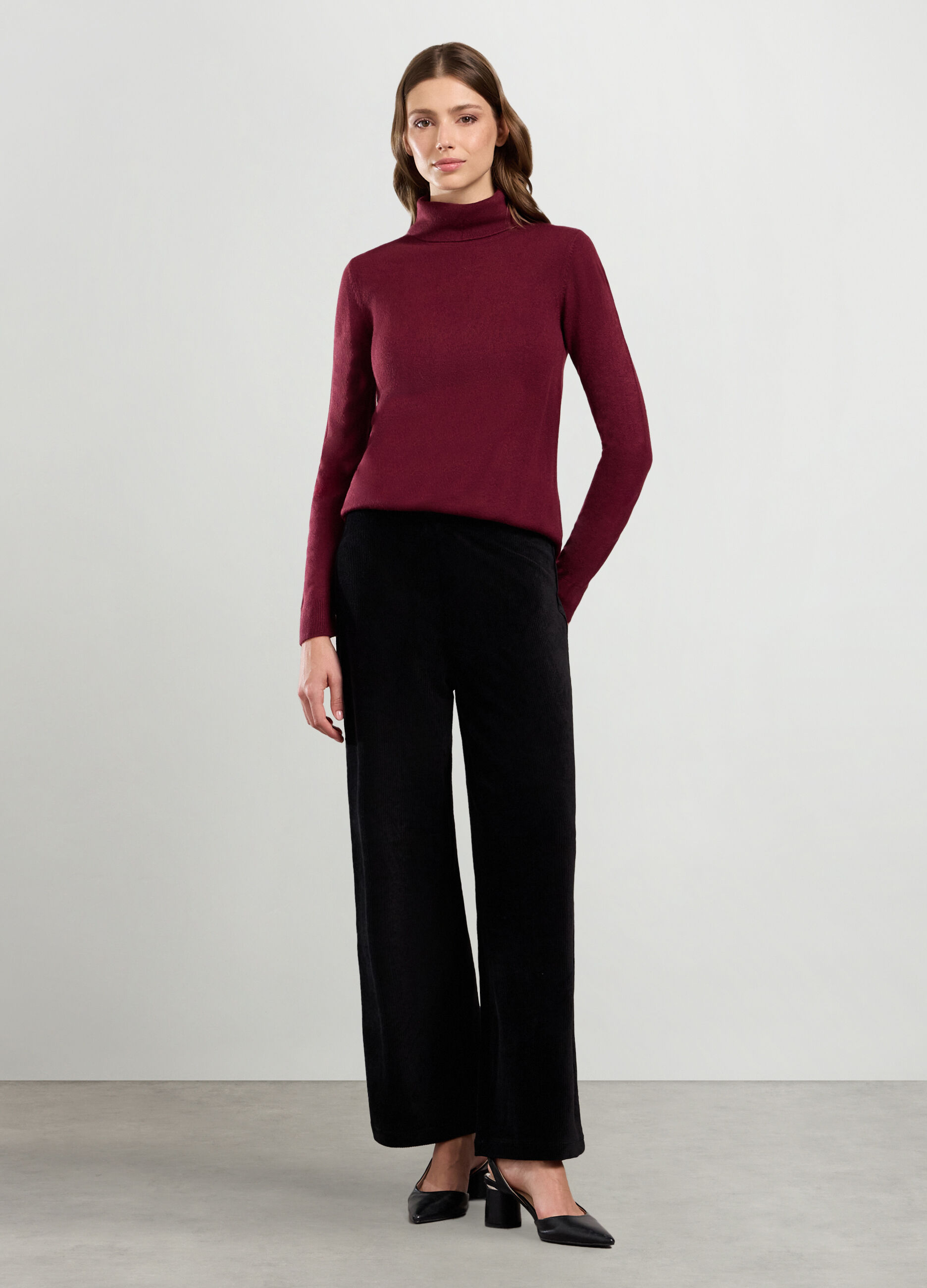 Pantaloni in costina di velluto donna_0