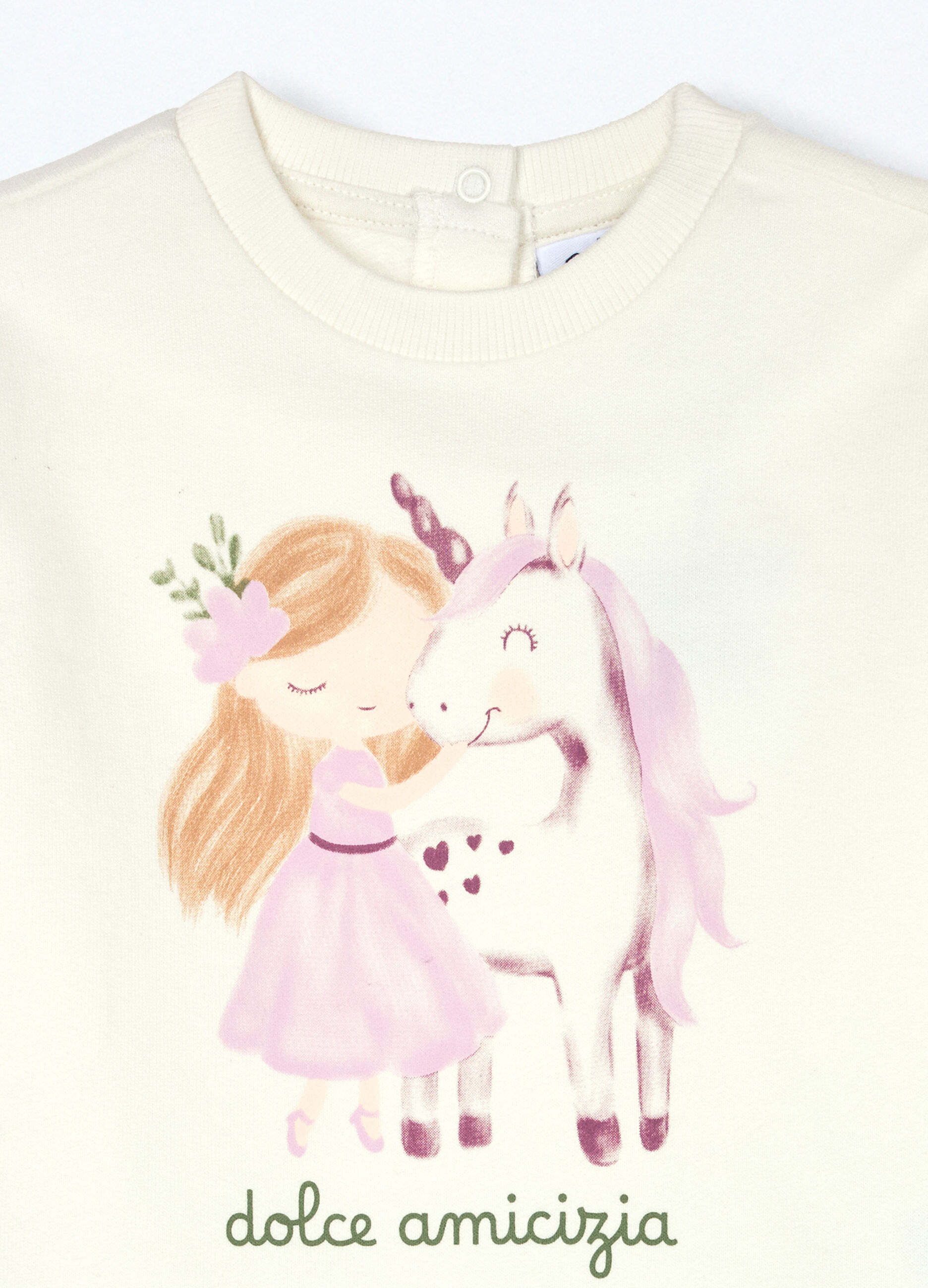 Jogging set in puro cotone fleece neonata_2