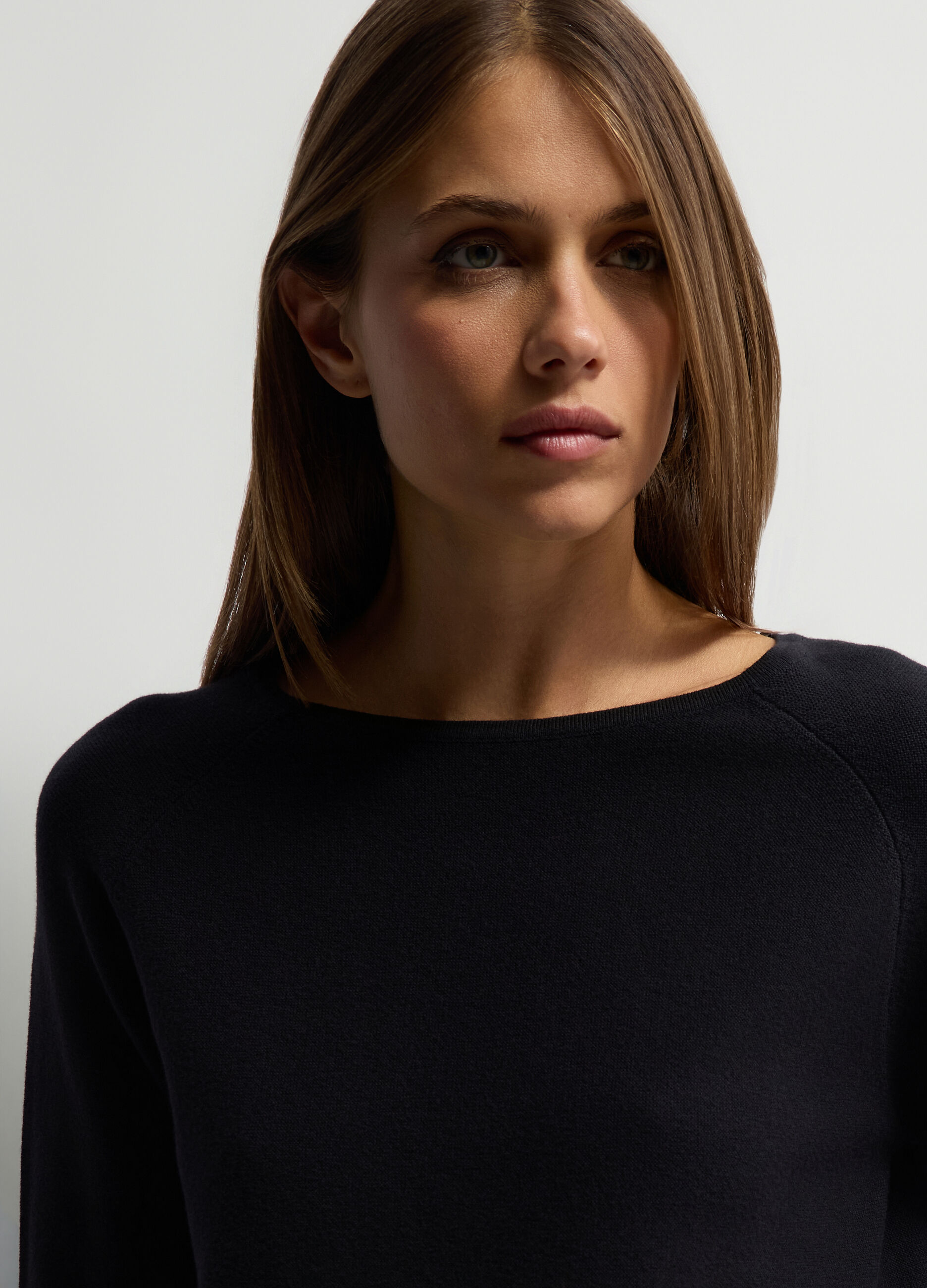 Pullover girocollo rasato donna_2