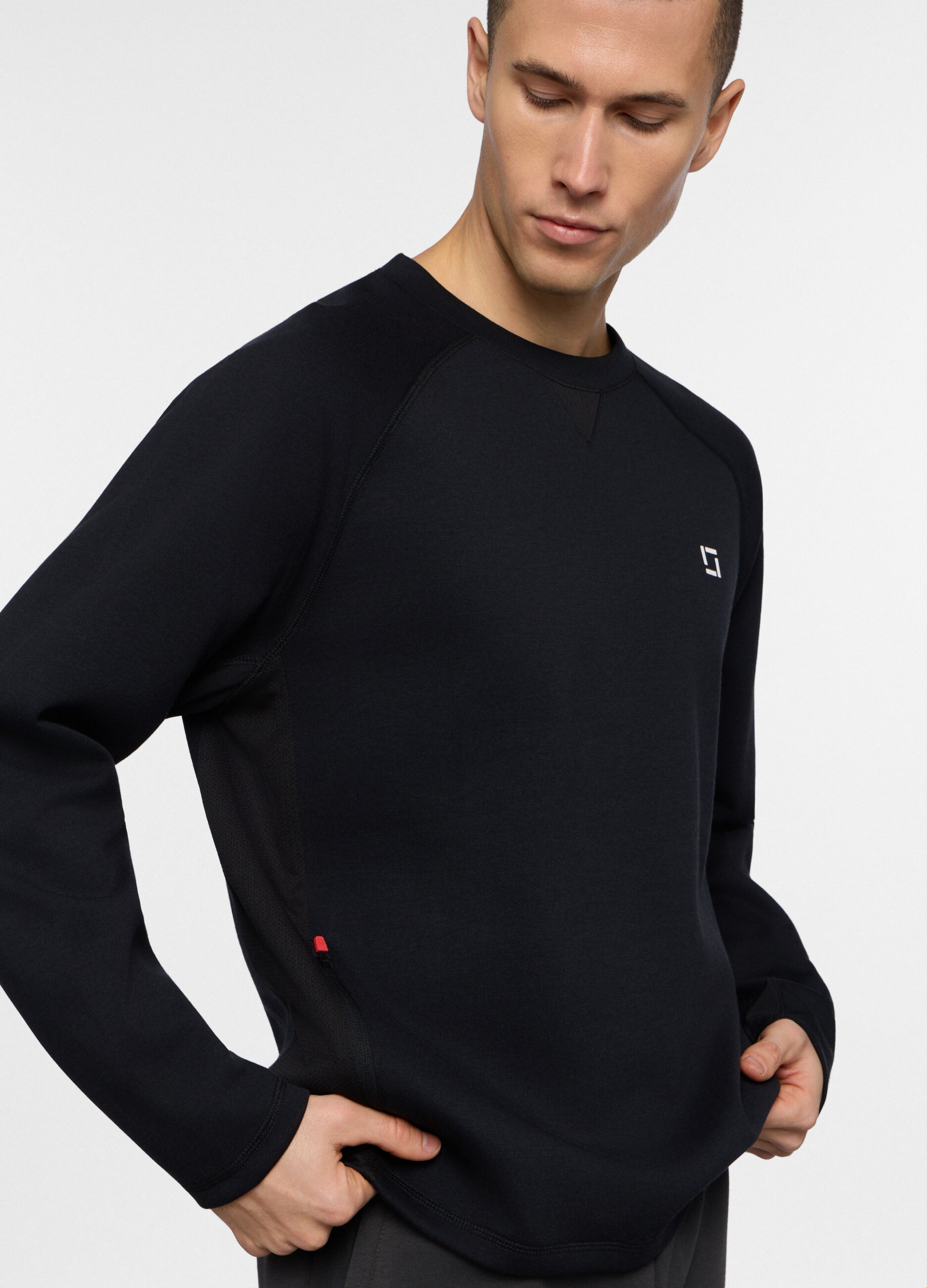 Felpa girocollo in interlock misto cotone uomo_2