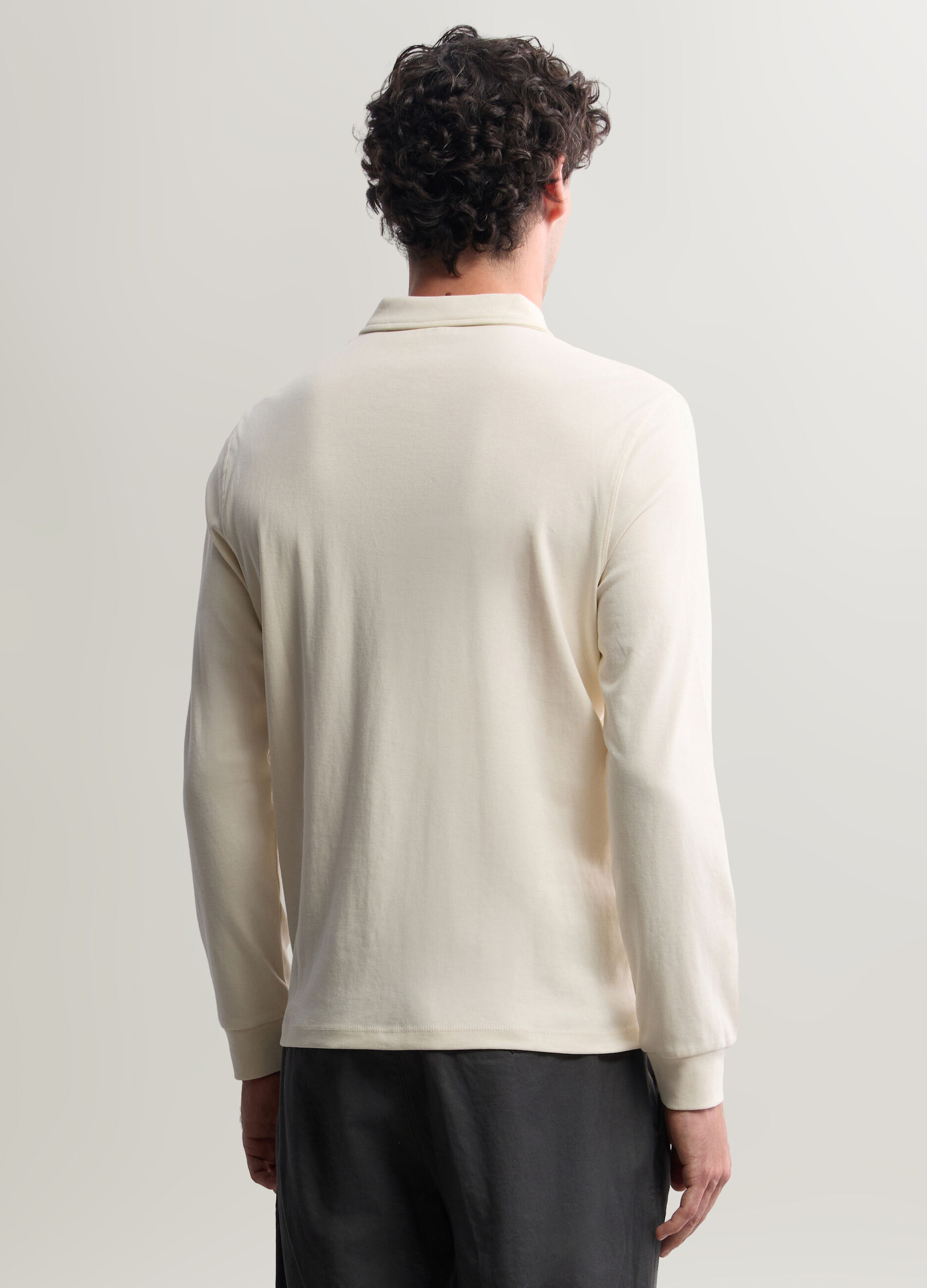 Polo a maniche lunghe in interlock uomo_1