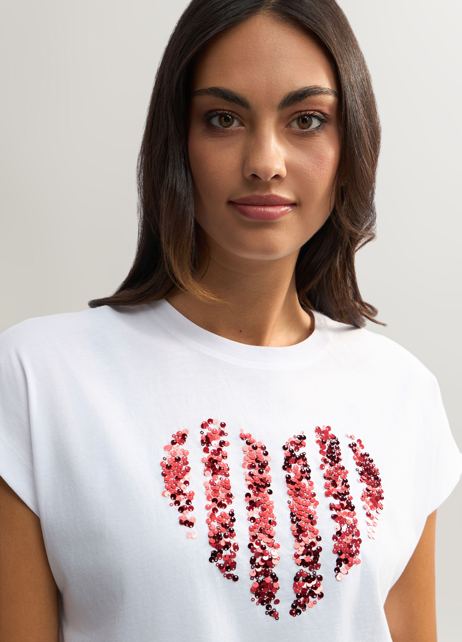 T-shirt girocollo cotone donna_2