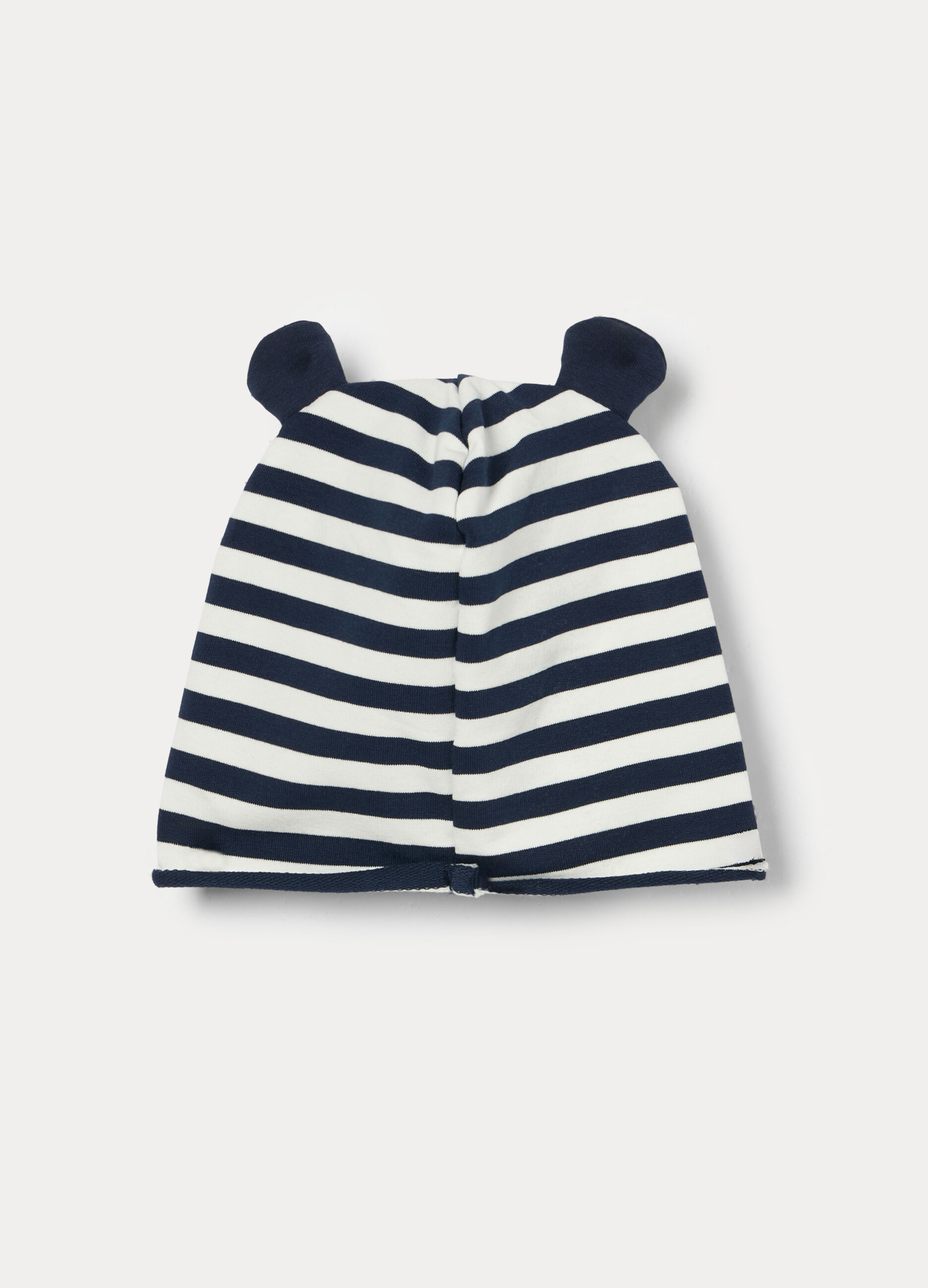 Berretto in french terry di cotone stretch neonato_1