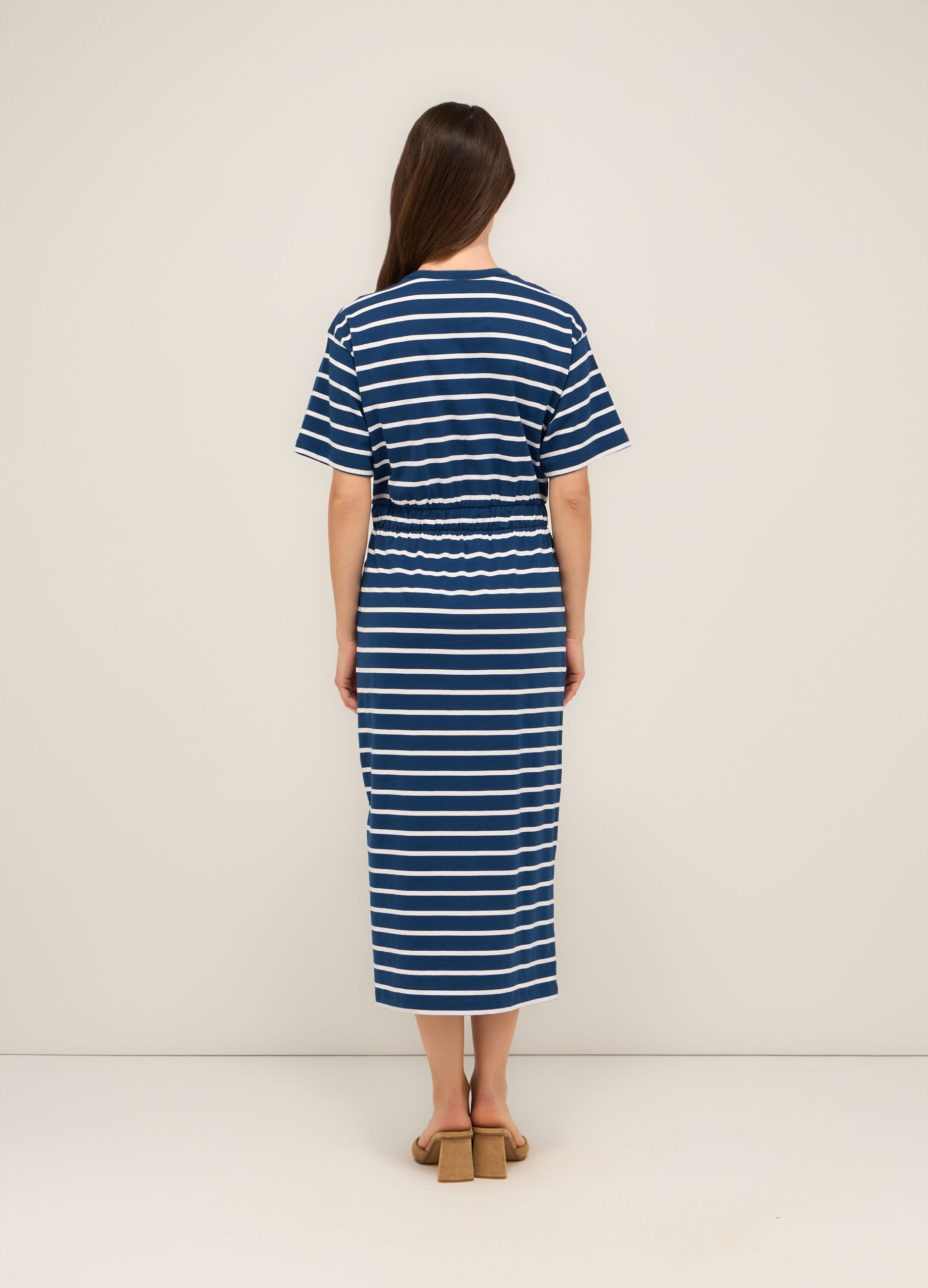 Abito lungo in jersey di puro cotone donna_1