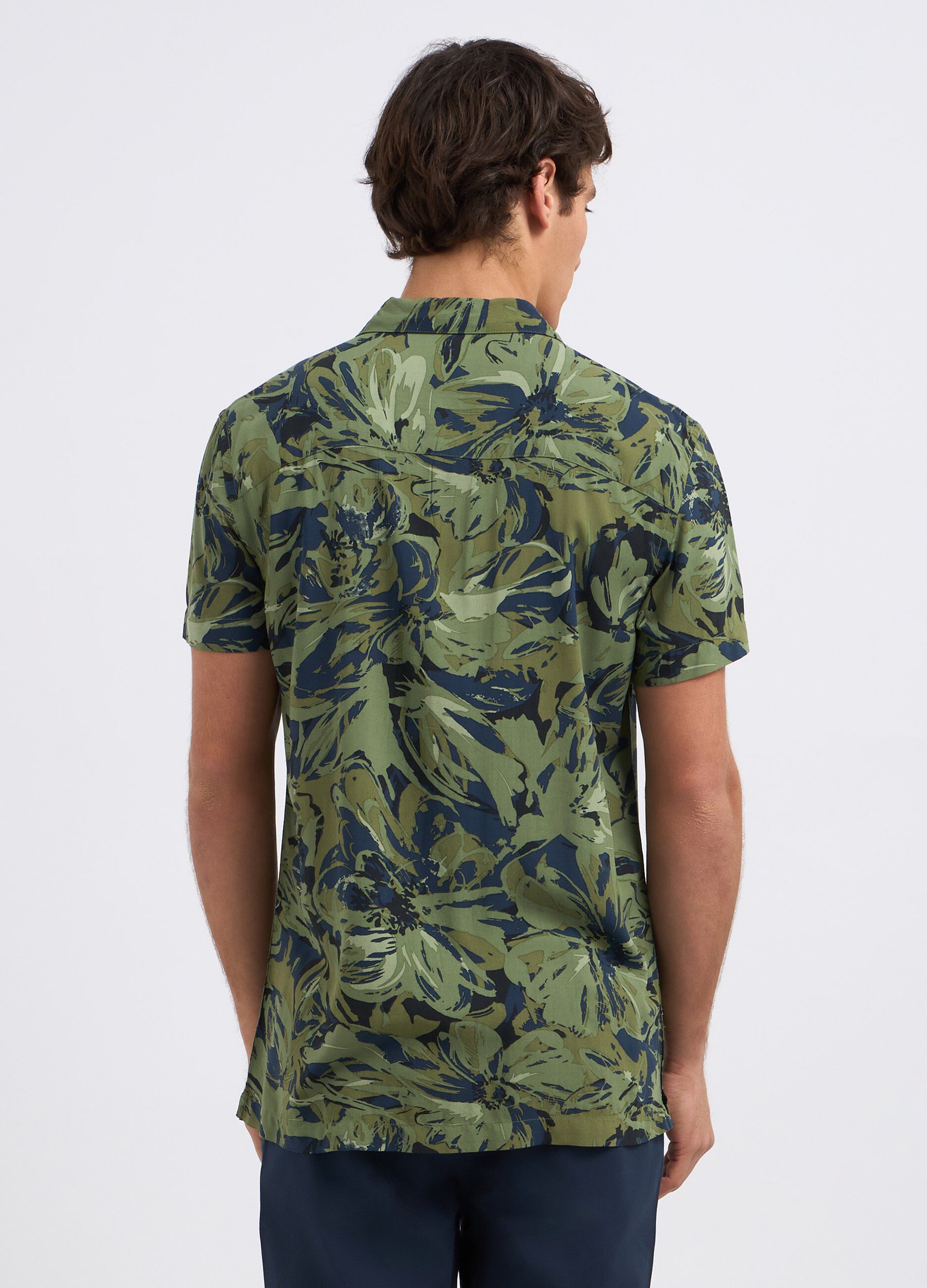Camicia in puro cotone a maniche corte uomo_1