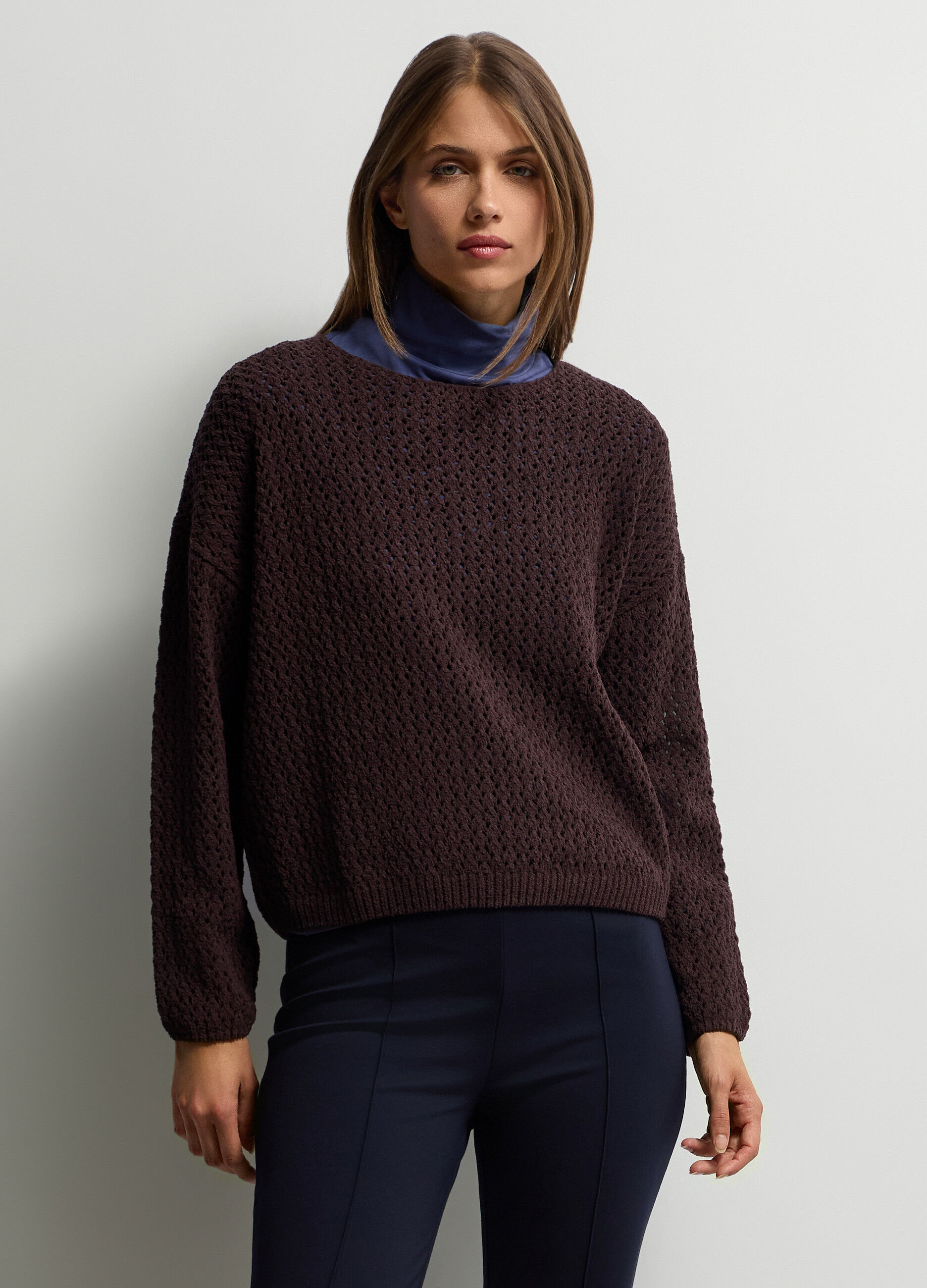 Maglione girocollo operato donna_0