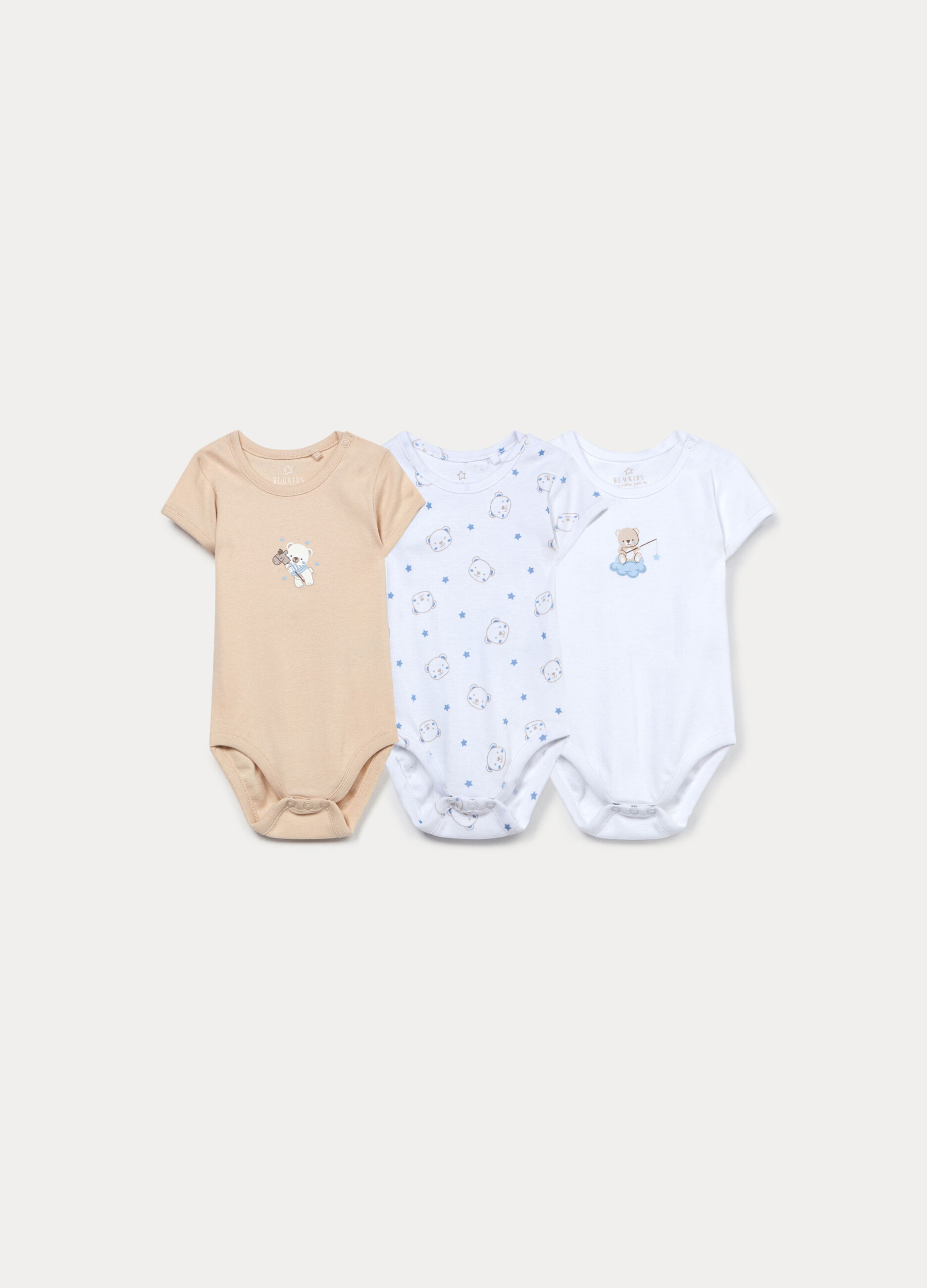 Pack 3 body in costina di puro cotone _0