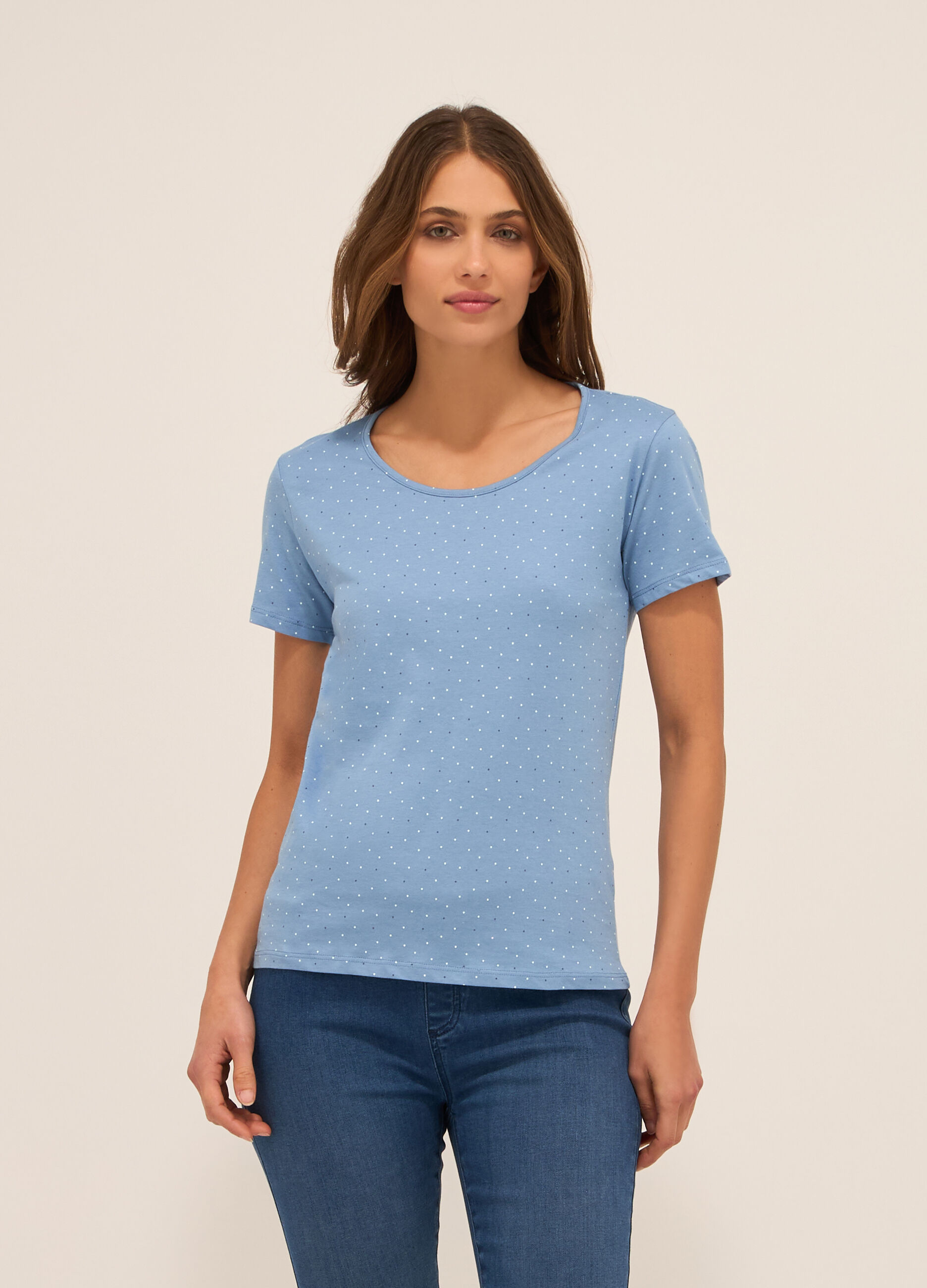 T-shirt in puro cotone donna_0