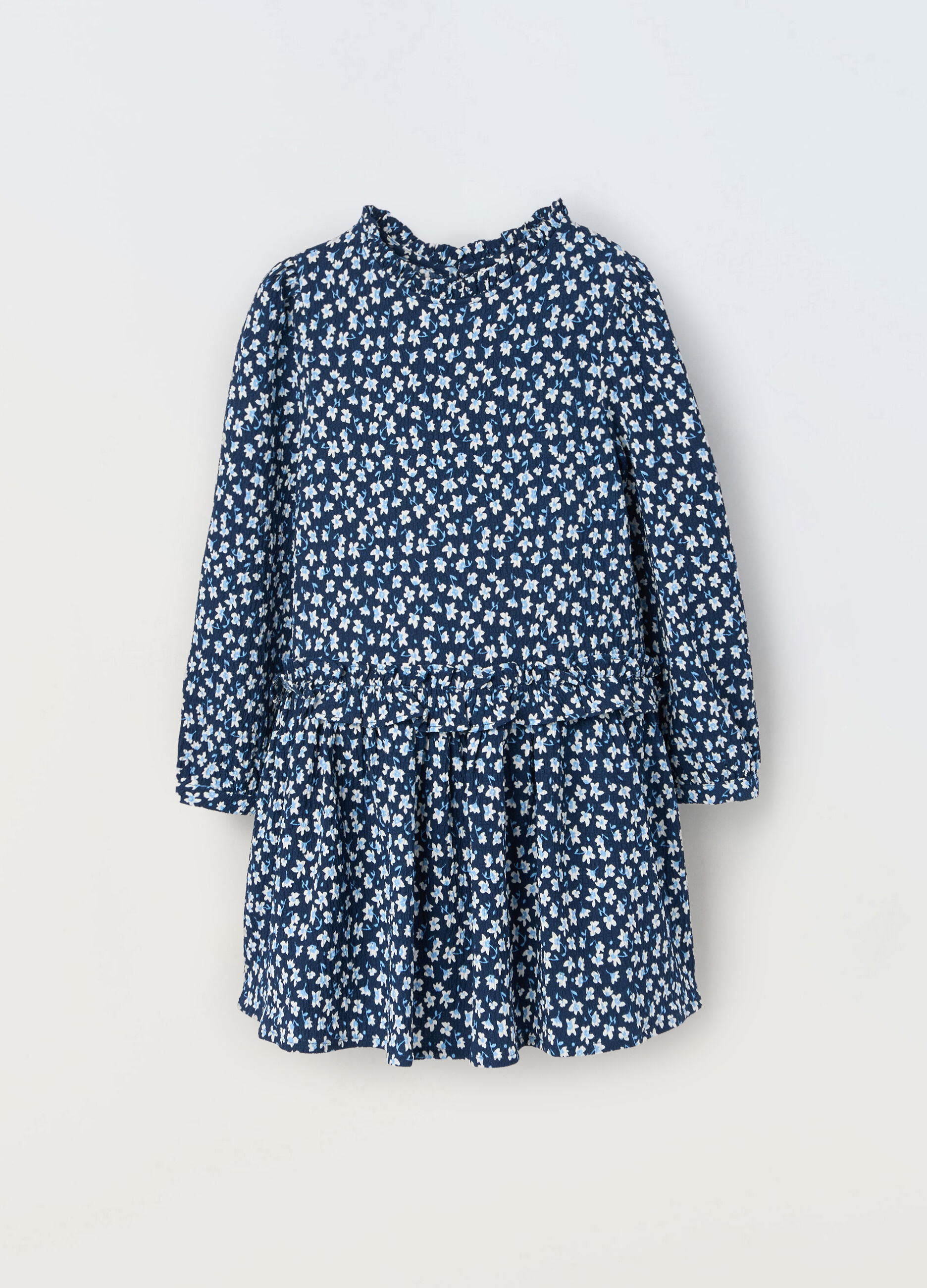 Vestito floreale con rouches bambina_0